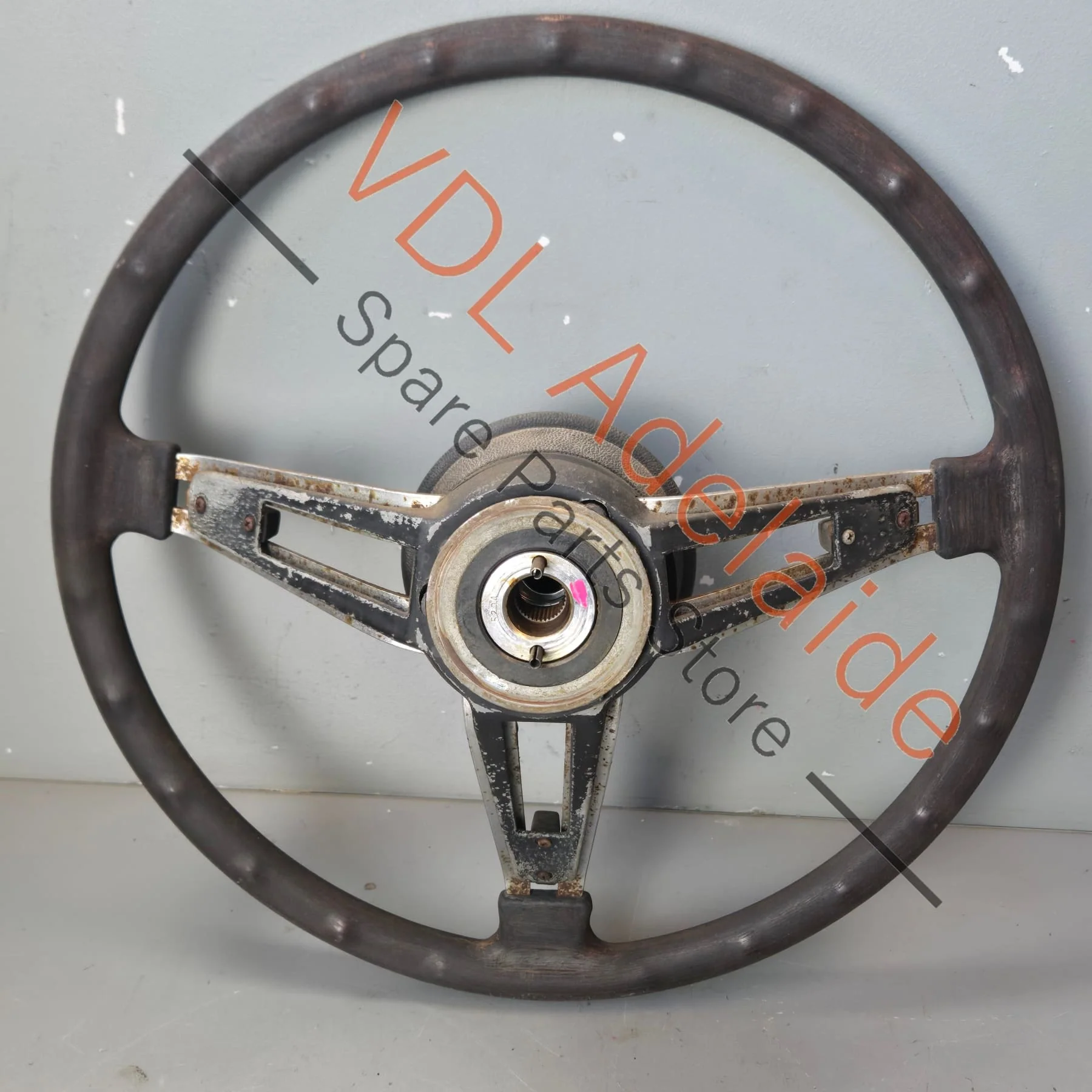 Datsun 240K C110 Kenmeri Skyline Original 3x Spoke Steering Wheel with Horn Buttons - Image 11