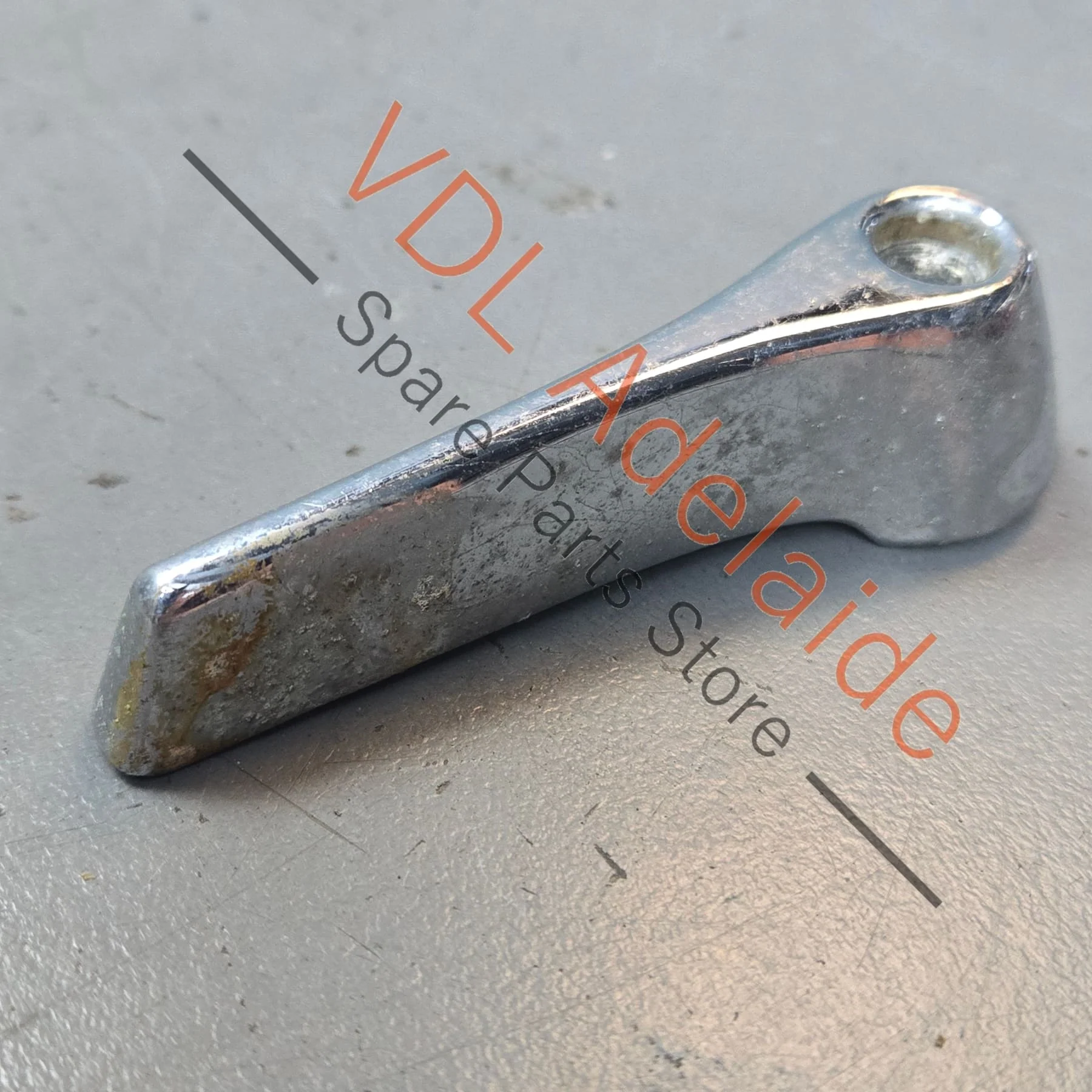 Datsun 1000 B10 Interior Door Opening Handle Interior Trim Chrome #02 - Image 4