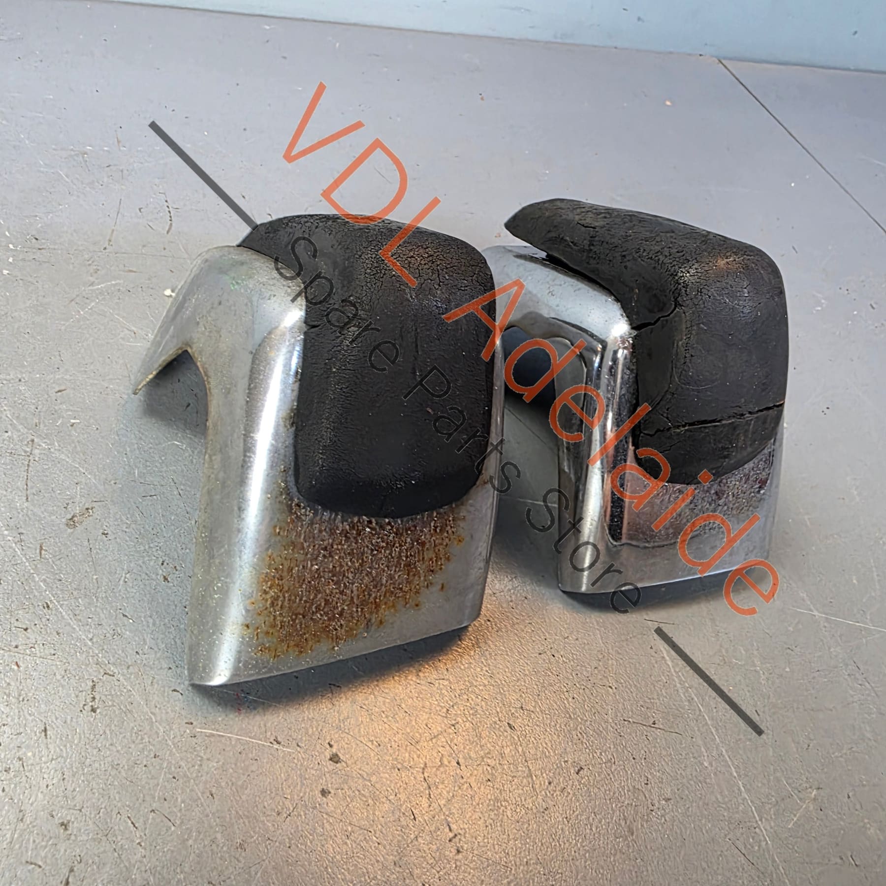 Datsun 1600 510 Bluebird Original Bumper Over-rider Overrider Pair for front bumper #01 - Image 2