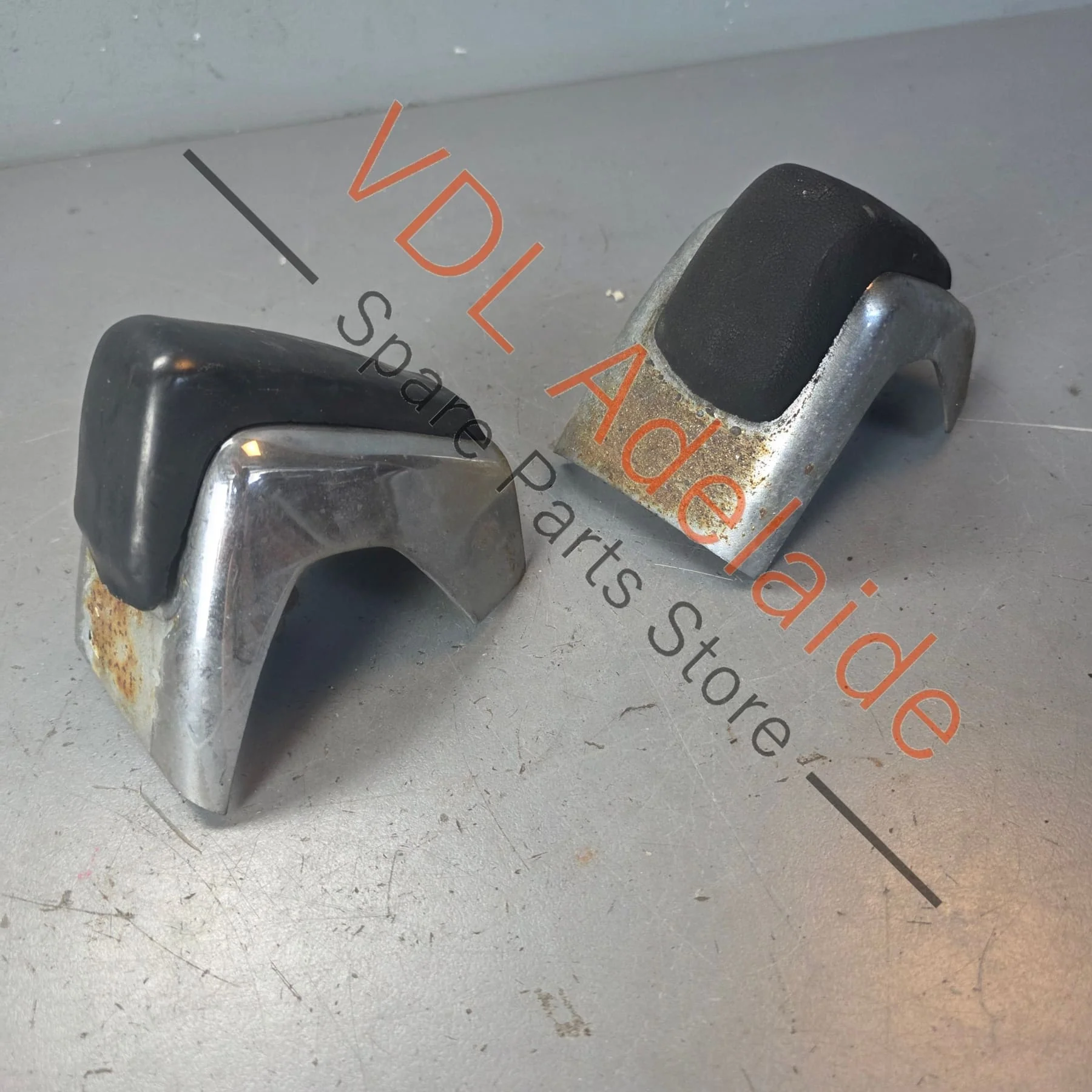 Datsun 1600 510 Bluebird Original Bumper Over-rider Overrider Pair for front bumper #02
