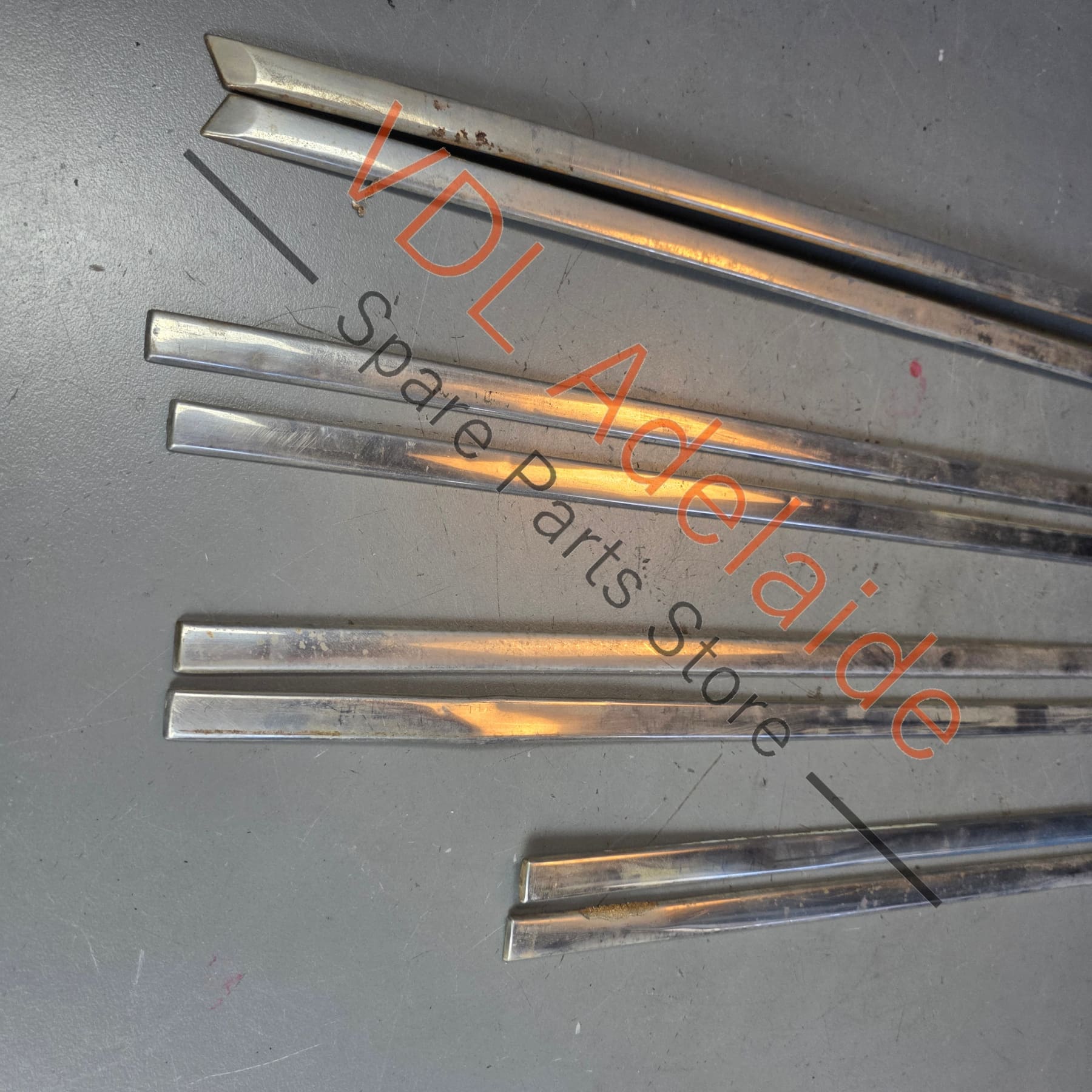 Datsun 1600 510 GL Deluxe Set of Side Chrome Trims Stainless for Fender Door & rear quarter panel #02 - Image 4