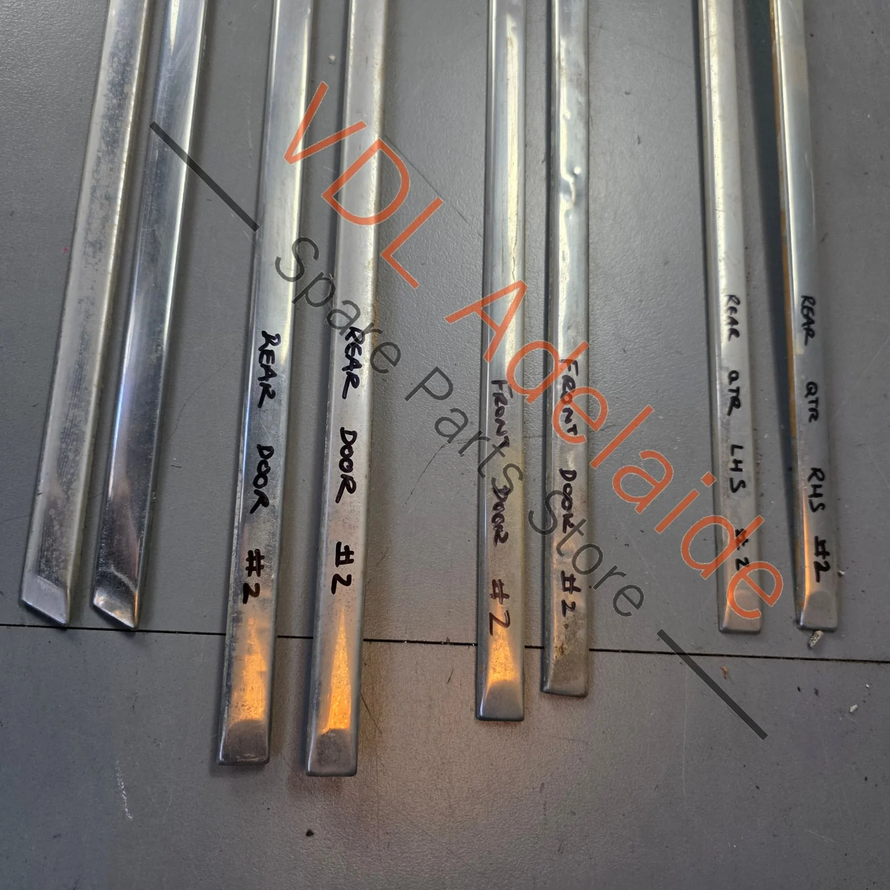 Datsun 1600 510 GL Deluxe Set of Side Chrome Trims Stainless for Fender Door & rear quarter panel #02 - Image 9