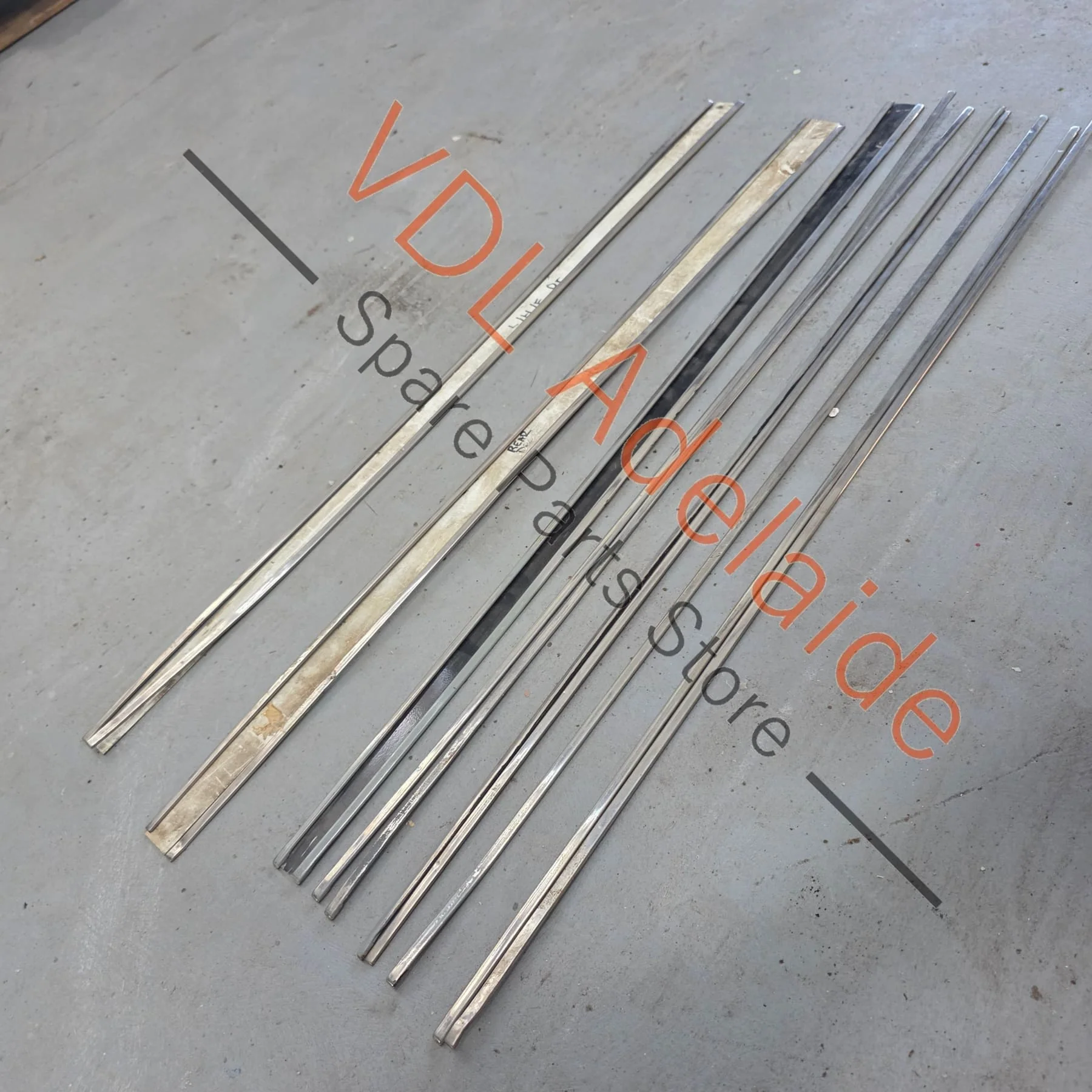 Datsun 1600 510 GL Deluxe Set of DOUBLE Dual Side Chrome Trims Stainless for Fender Door & rear quarter panel - Partial Set - Image 3