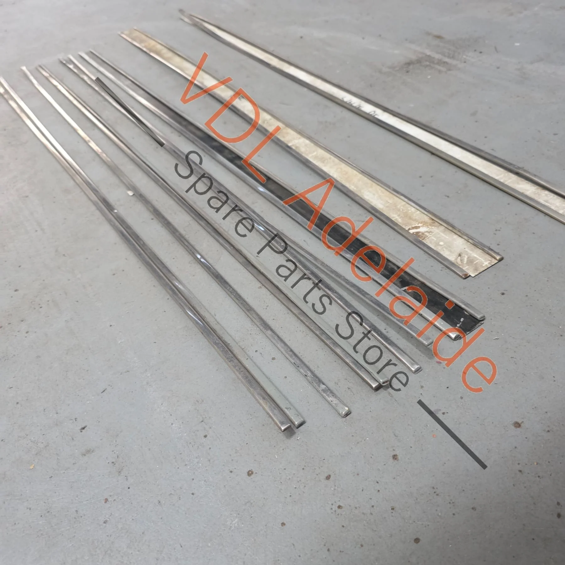 Datsun 1600 510 GL Deluxe Set of DOUBLE Dual Side Chrome Trims Stainless for Fender Door & rear quarter panel - Partial Set - Image 7