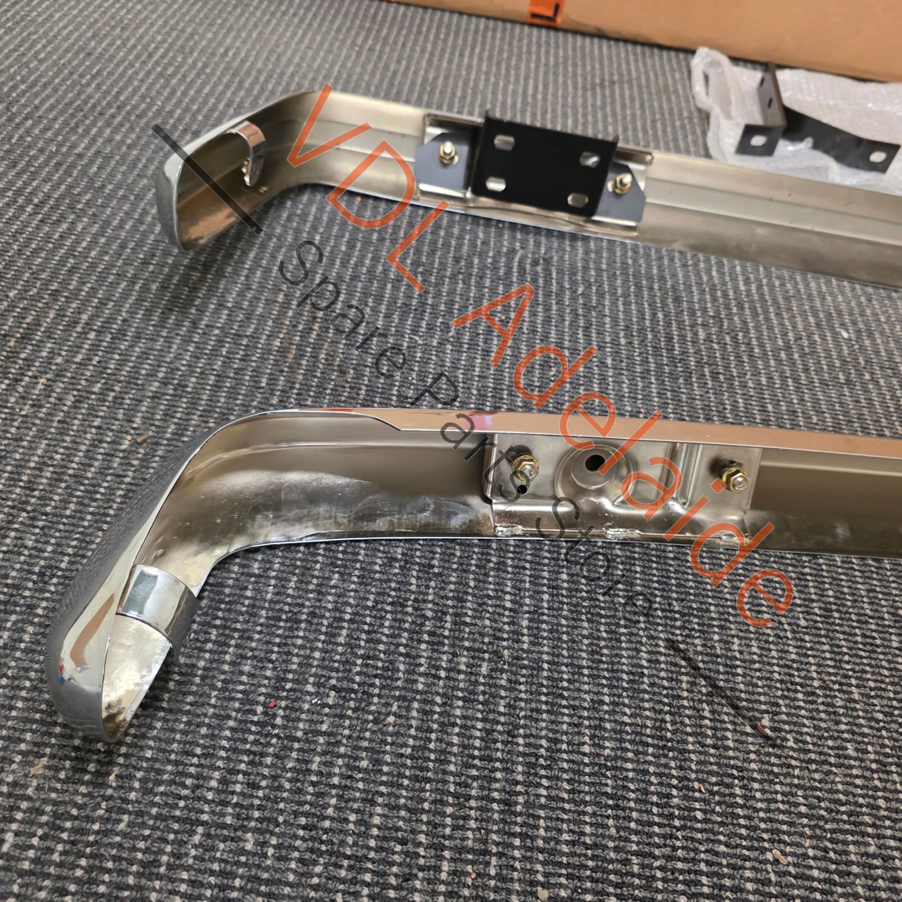 Datsun 510 1600 Bluebird Chrome Plated Stainless Steel Bumper Bar Set Aftermarket - Image 4