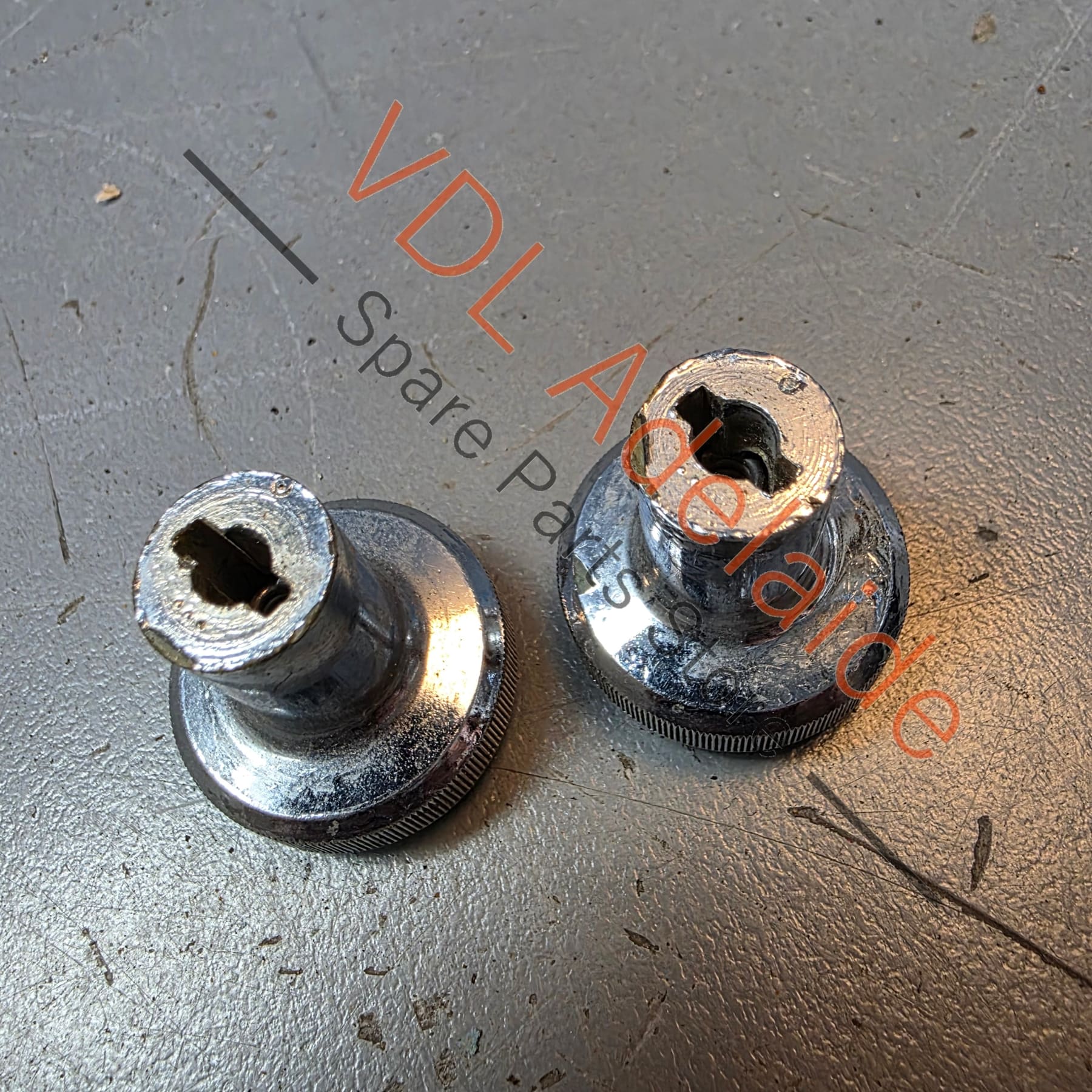 Datsun or Toyota Headlight & Wiper Control Switch Knob set Chrome - Image 3
