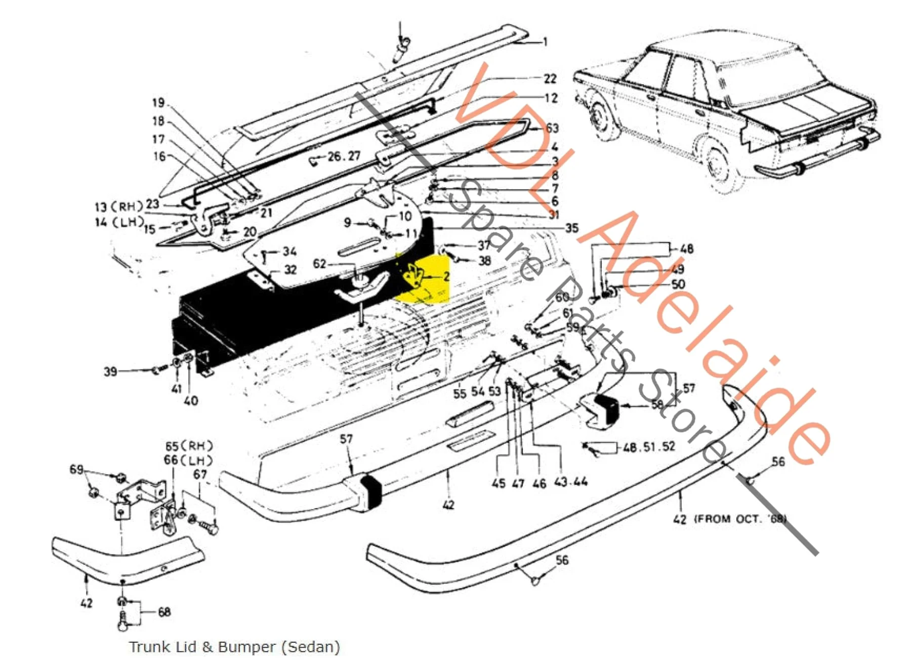 Datsun 1600 510 Boot Lock Striker Plate Catch 84420-21001 84420-A4000 - Image 2