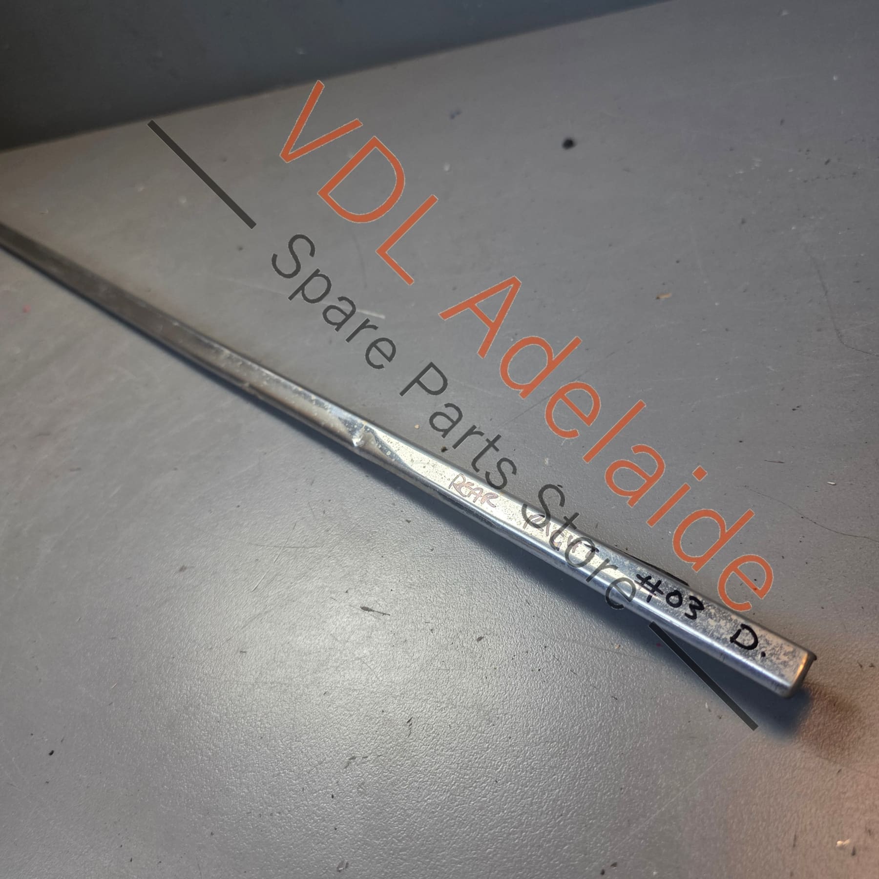Datsun 1600 510 Rear Right Door Chrome Aperture Trim Stainless 82820-N1600 #03 Dented - Image 5