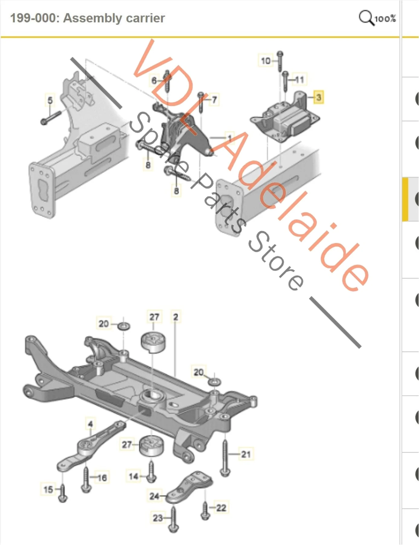 Audi RSQ3 Engine Gearbox Mount Left Side 5QA199555F - Image 2