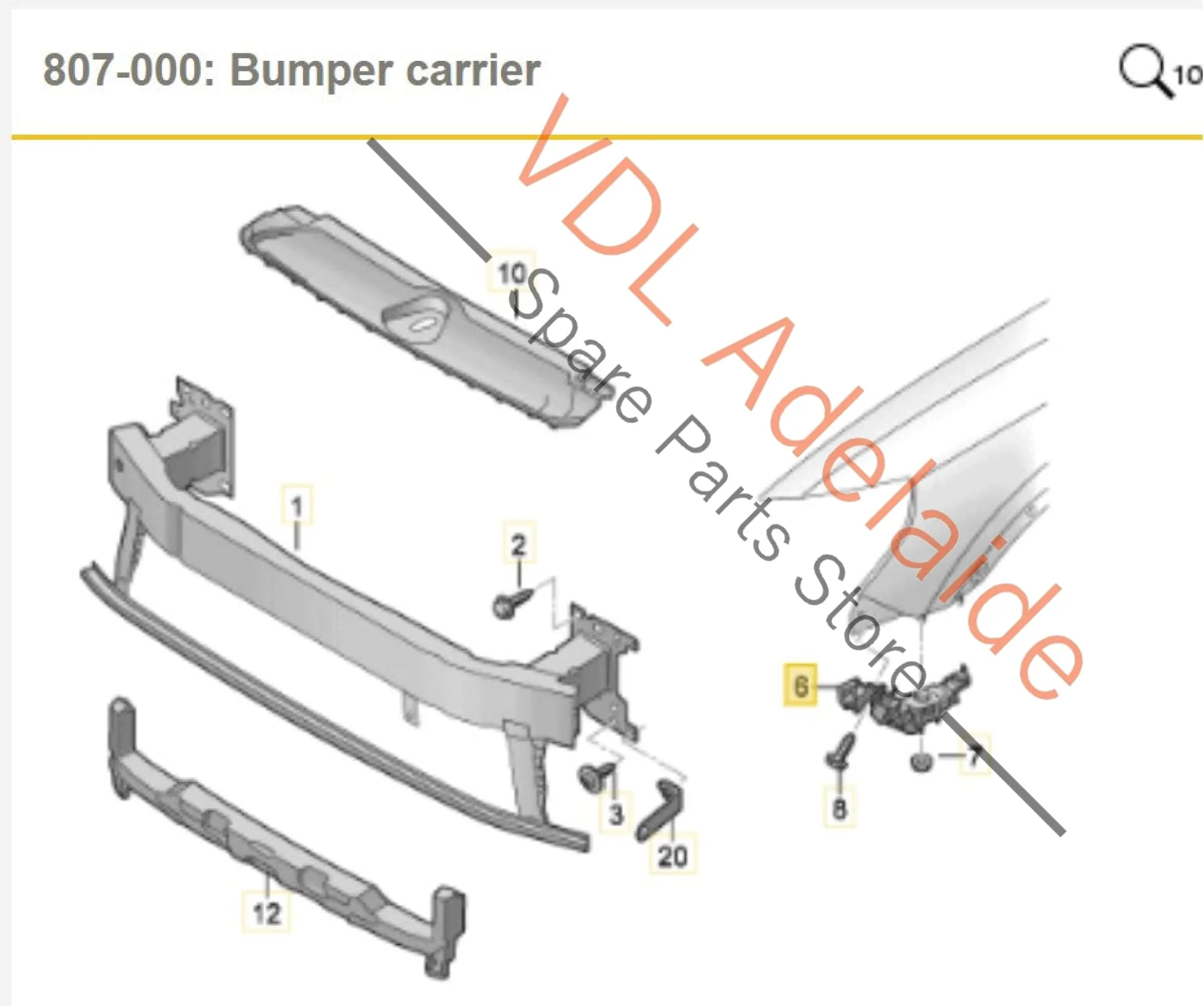 Audi Q3 RSQ3 Front Right Mudguard Fender to Bumper Bracket Guide 83A807184 - Image 2