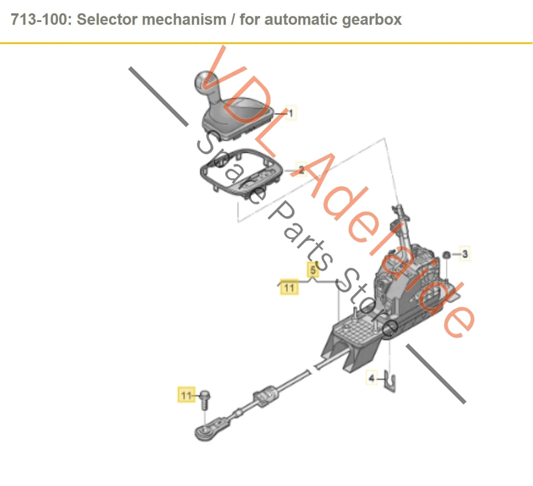Audi RSQ3 F3 Gear Selector Shifter Mechanism 83C713023A - Image 2
