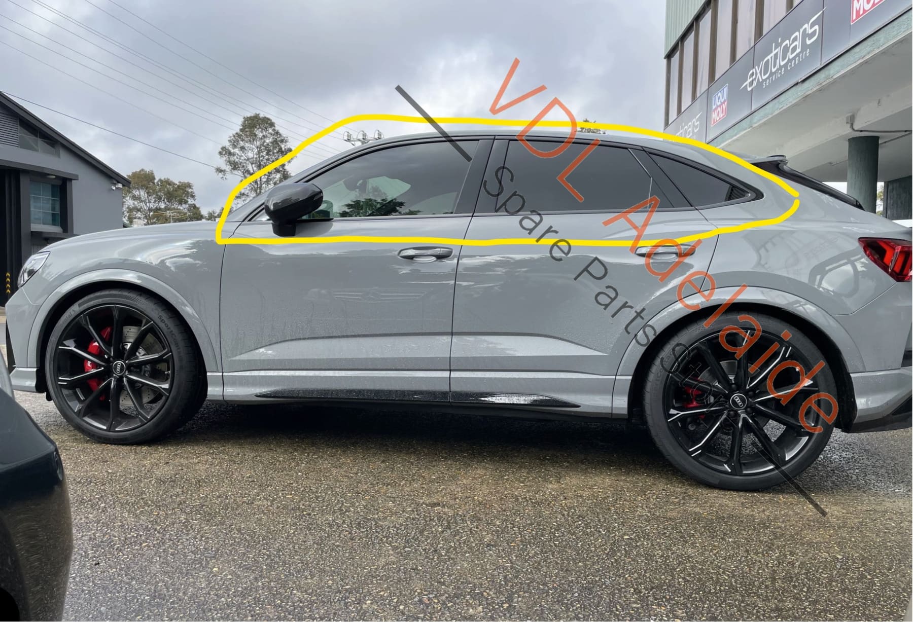 Audi F3 Q3 RSQ3 F3 Gloss Black Window Frame Trim Set Complete - Image 2