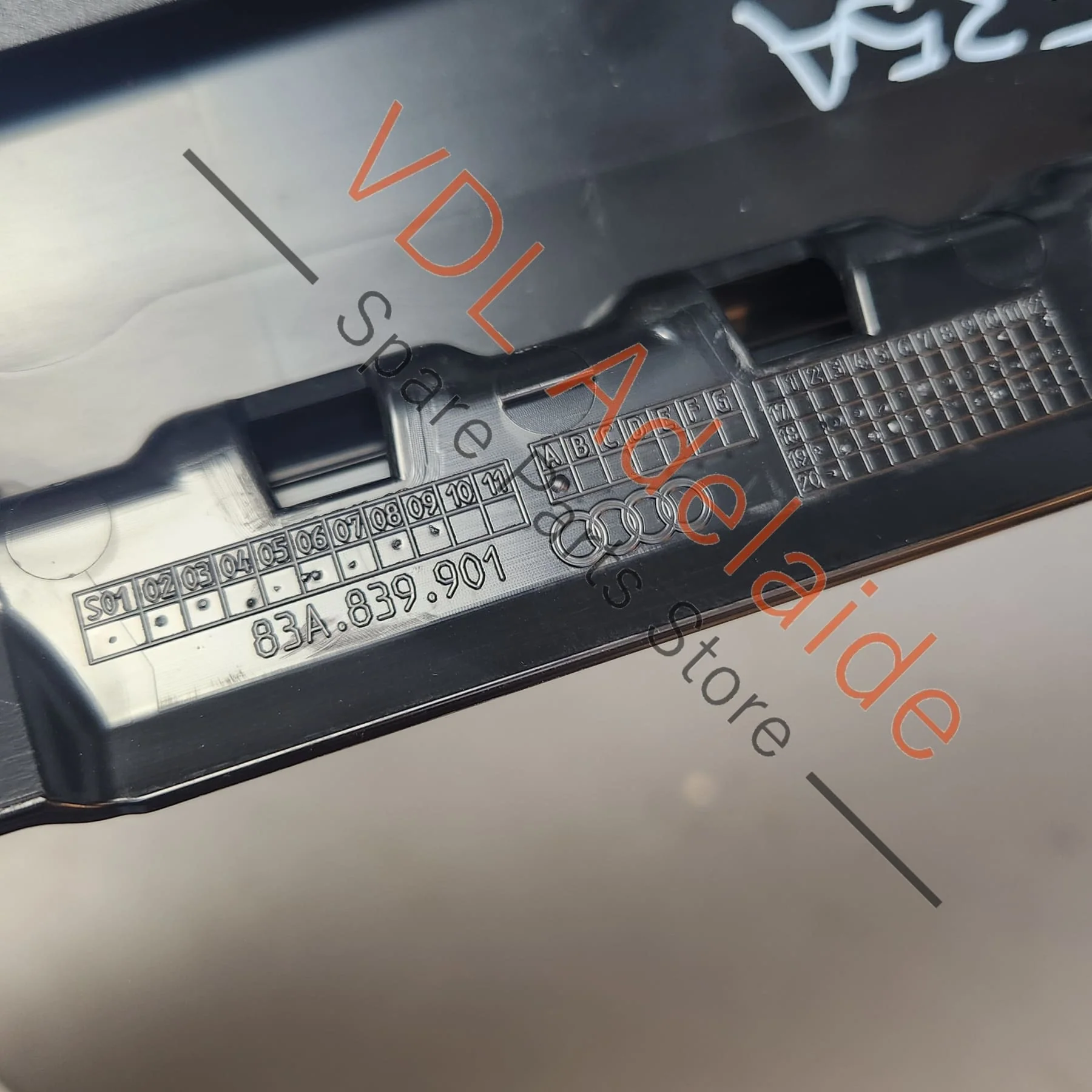 Audi RSQ3 Q3 F3 Rear Left Door Exterior B Pillar Trim Molding Gloss Black 83A839901A - Image 8