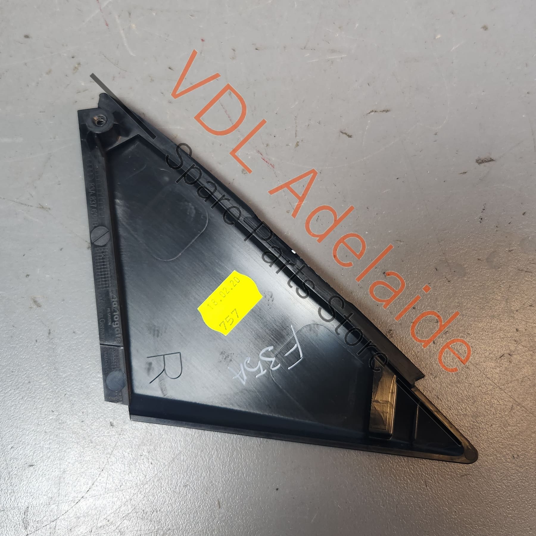 Audi RSQ3 Q3 F3 Front Right Door Exterior A Pillar Corner Trim Molding Gloss Black 83A837638B - Image 7