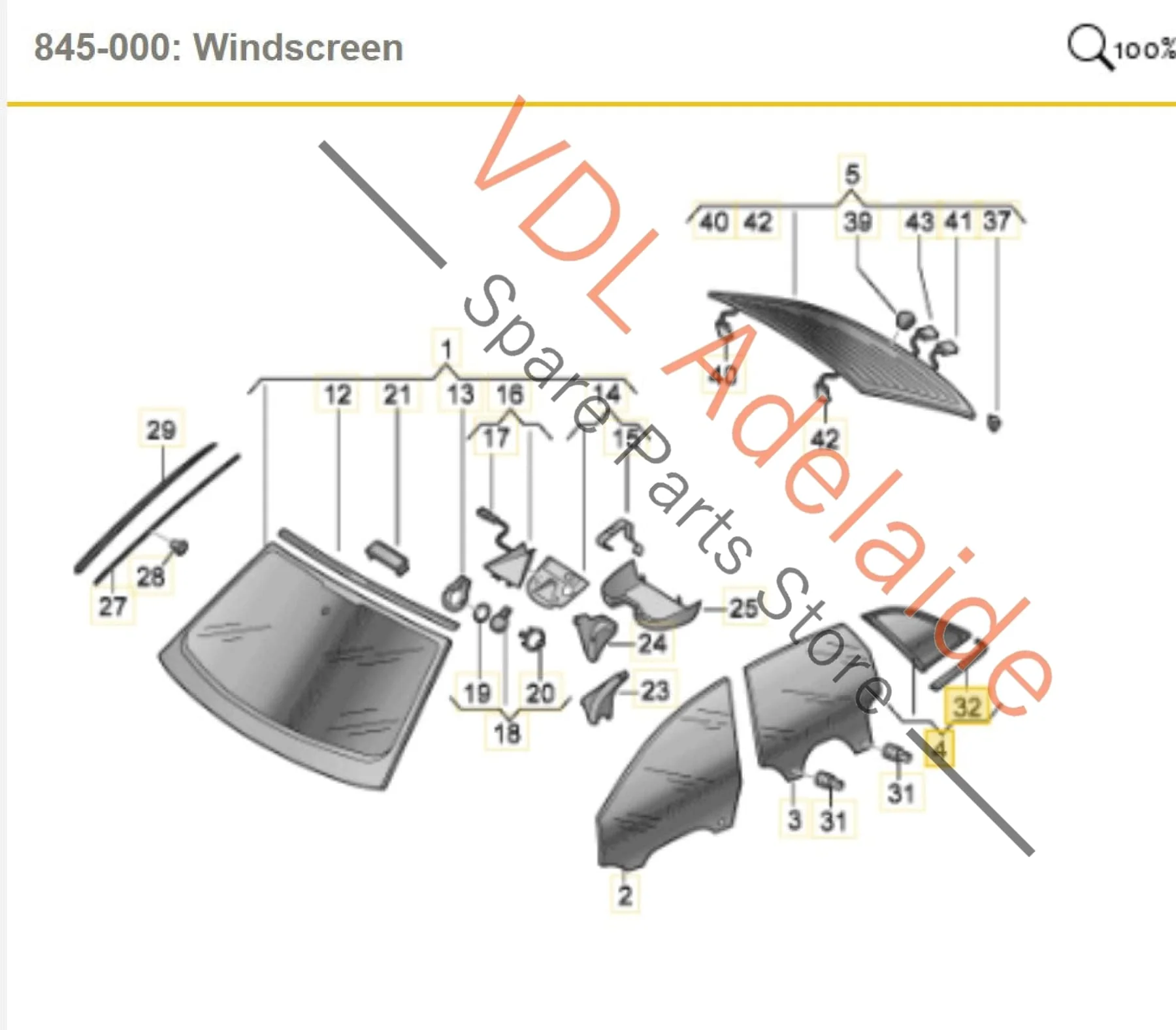 Audi Q3 RSQ3 F3 Dark Tinted Rear Right Quarter Window Glass 83A845298G NVB / 83A845298L NVB - Image 2