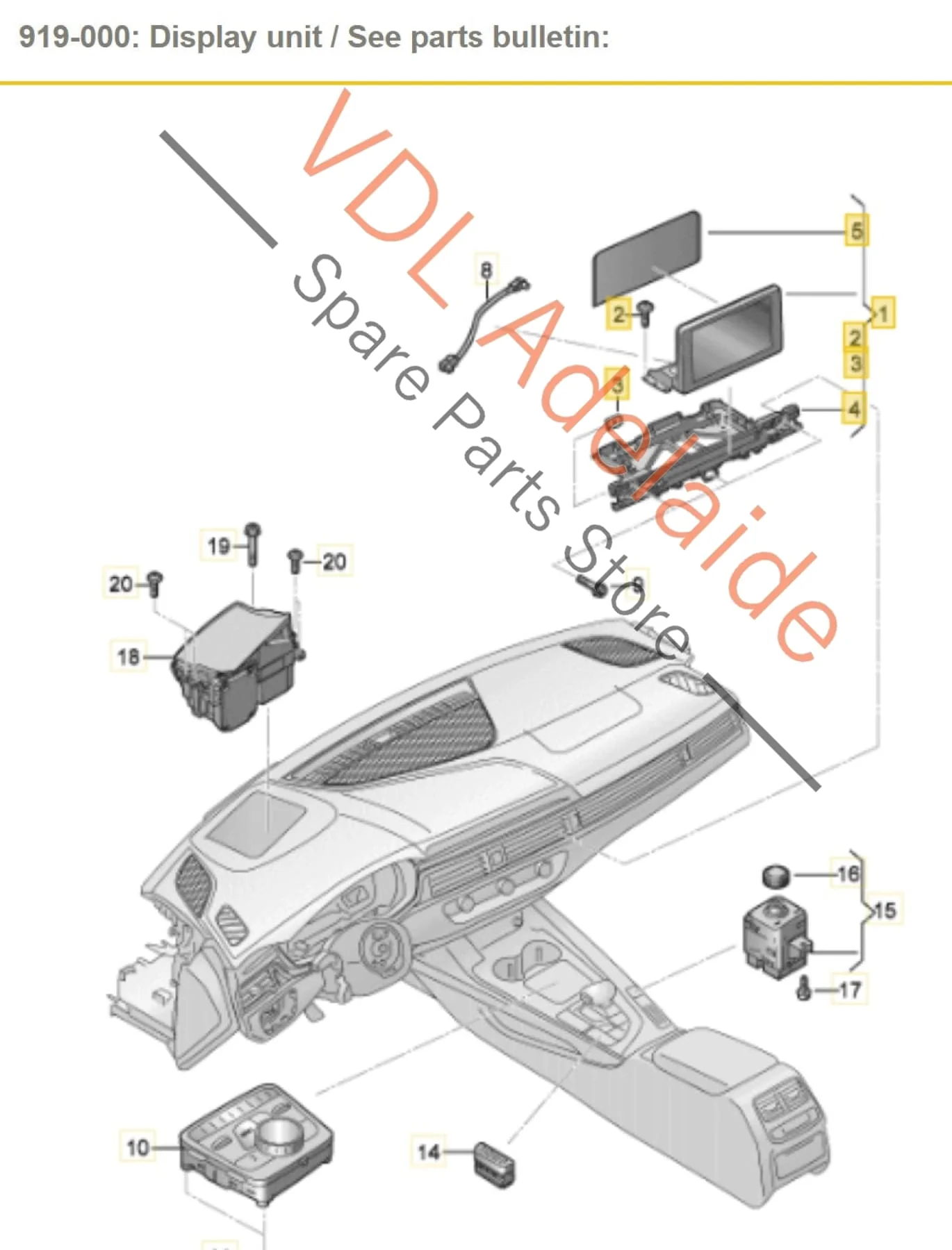 Audi A4 S4 RS4 RS5 B9 HIGH Alpine 8.25in MMI Interface Display INNOLUX 8W8919605 - Image 2