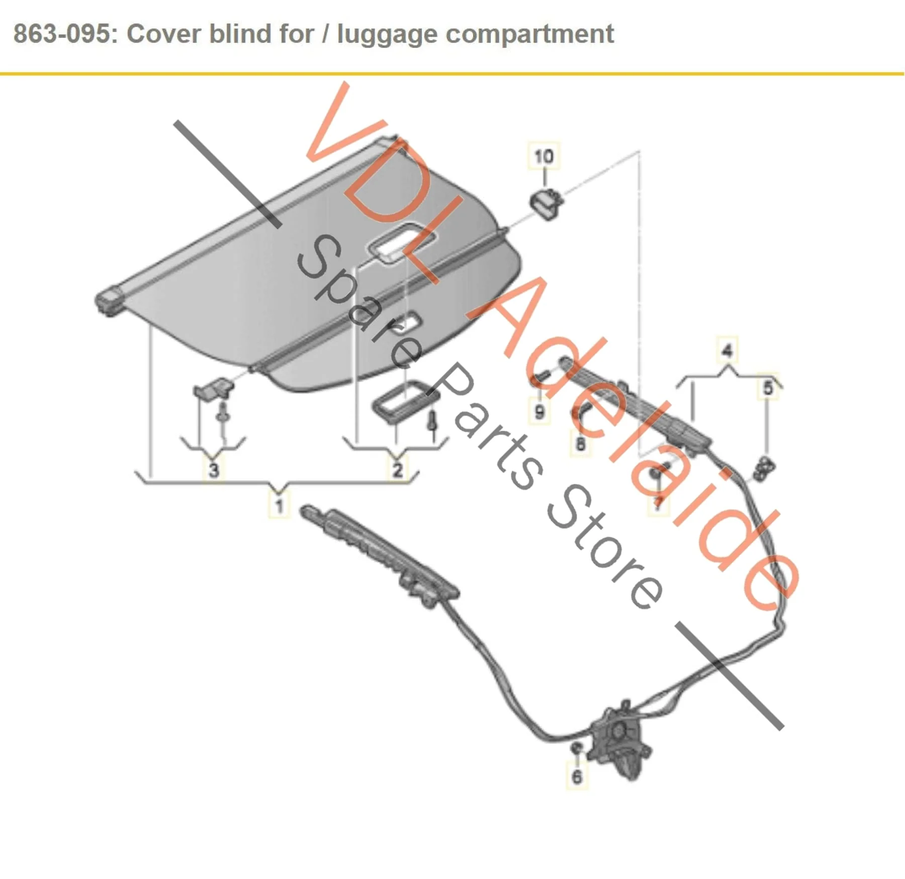 Audi A4 S4 B9 Wagon Rear Boot Cover Automatic Drive Motor Cable Set 8W9863560 - Image 2