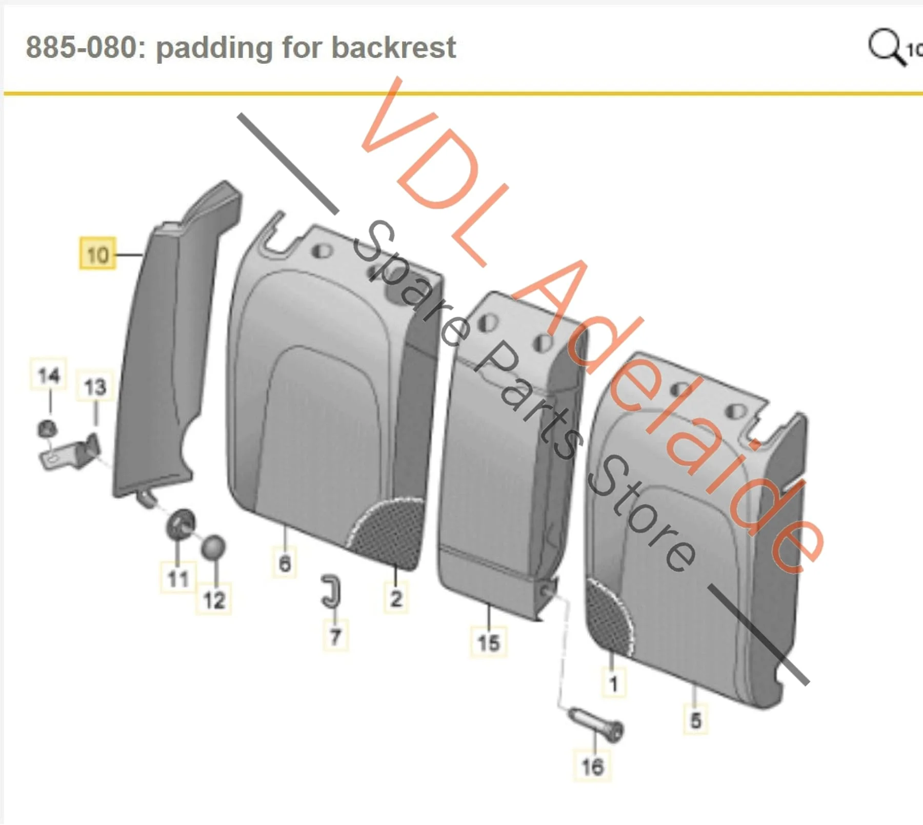 Audi A4 S4 B9 Right Side Rear Seat Leather Side Bolster Trim 8W0885704 25D 8W0885704AK 25D - Image 2