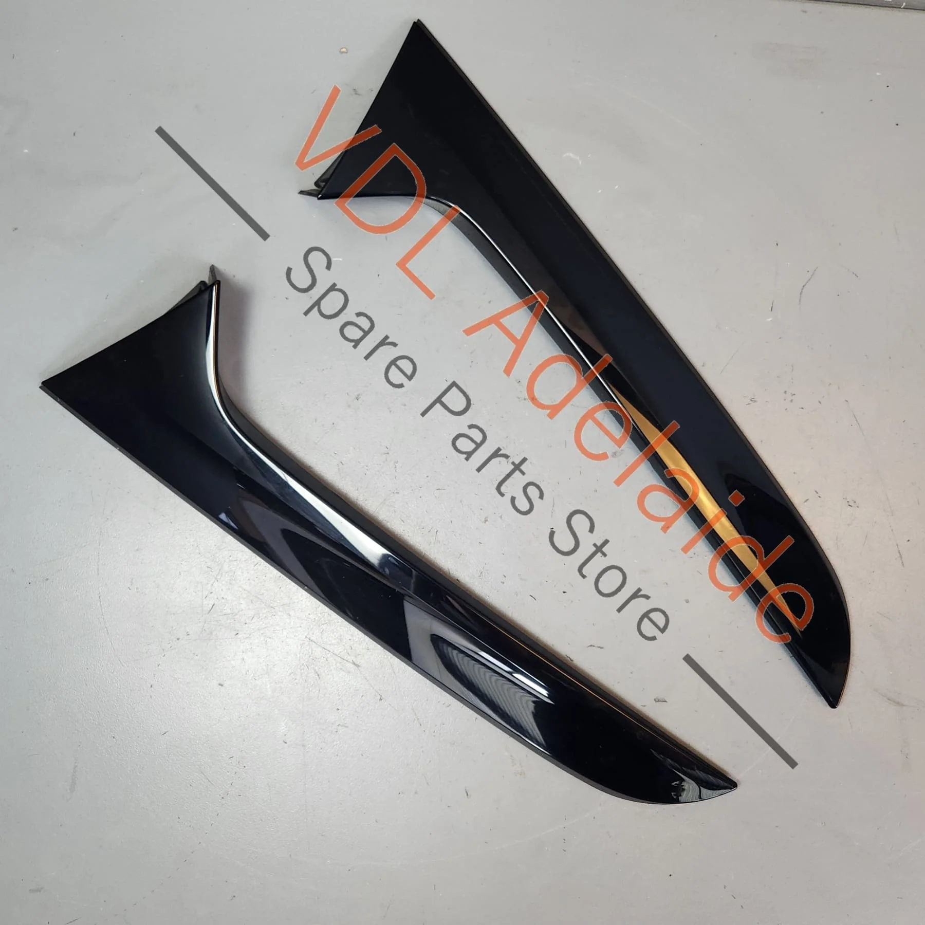 Audi A4 S4 B9 Rear Window Spoiler Trims Set 8W9854872B 5FQ 8W9854871B 5FQ Black Gloss - Image 4