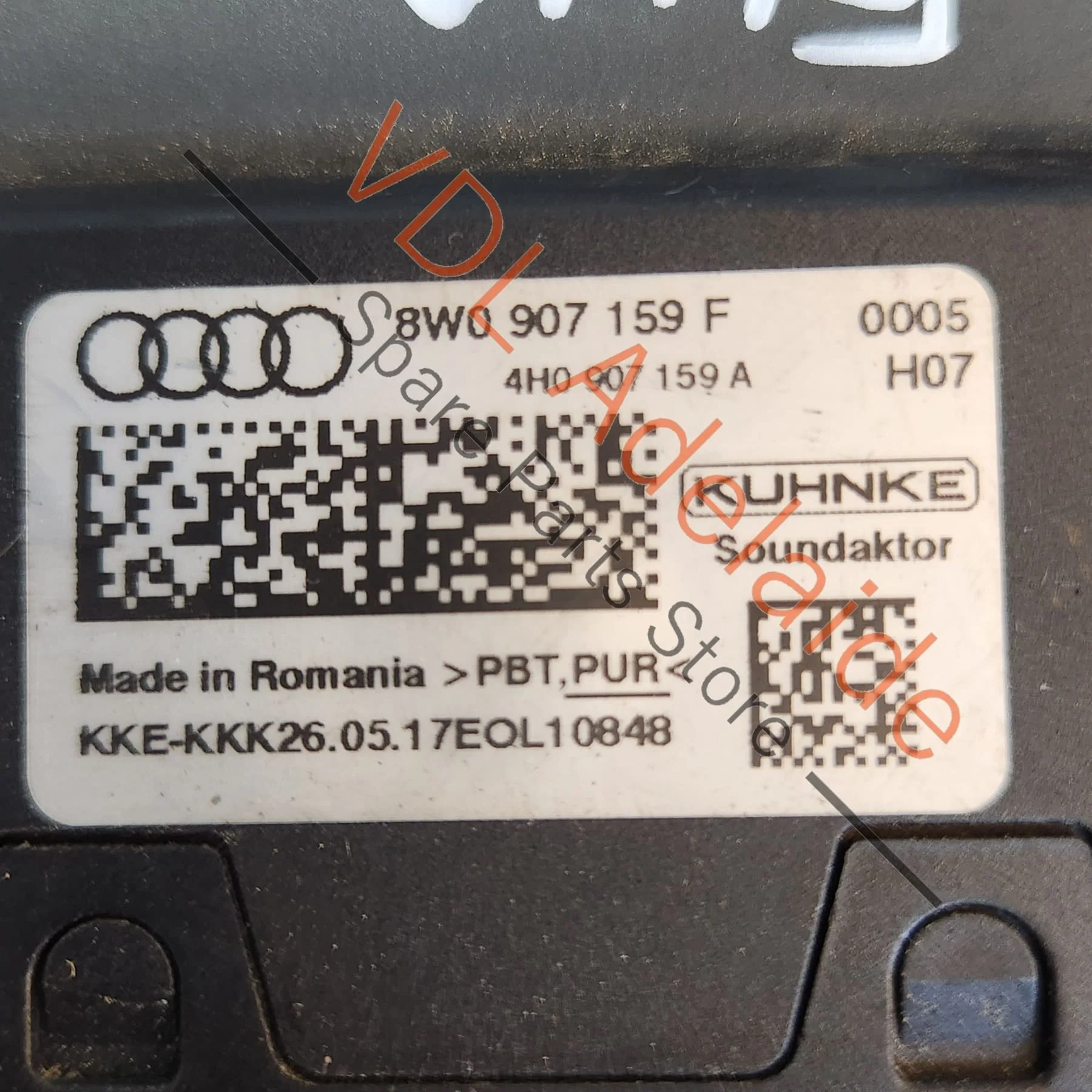 Audi A4 S4 RS4 B9 Control Unit for Impact Sound 8W0907159F - Image 2