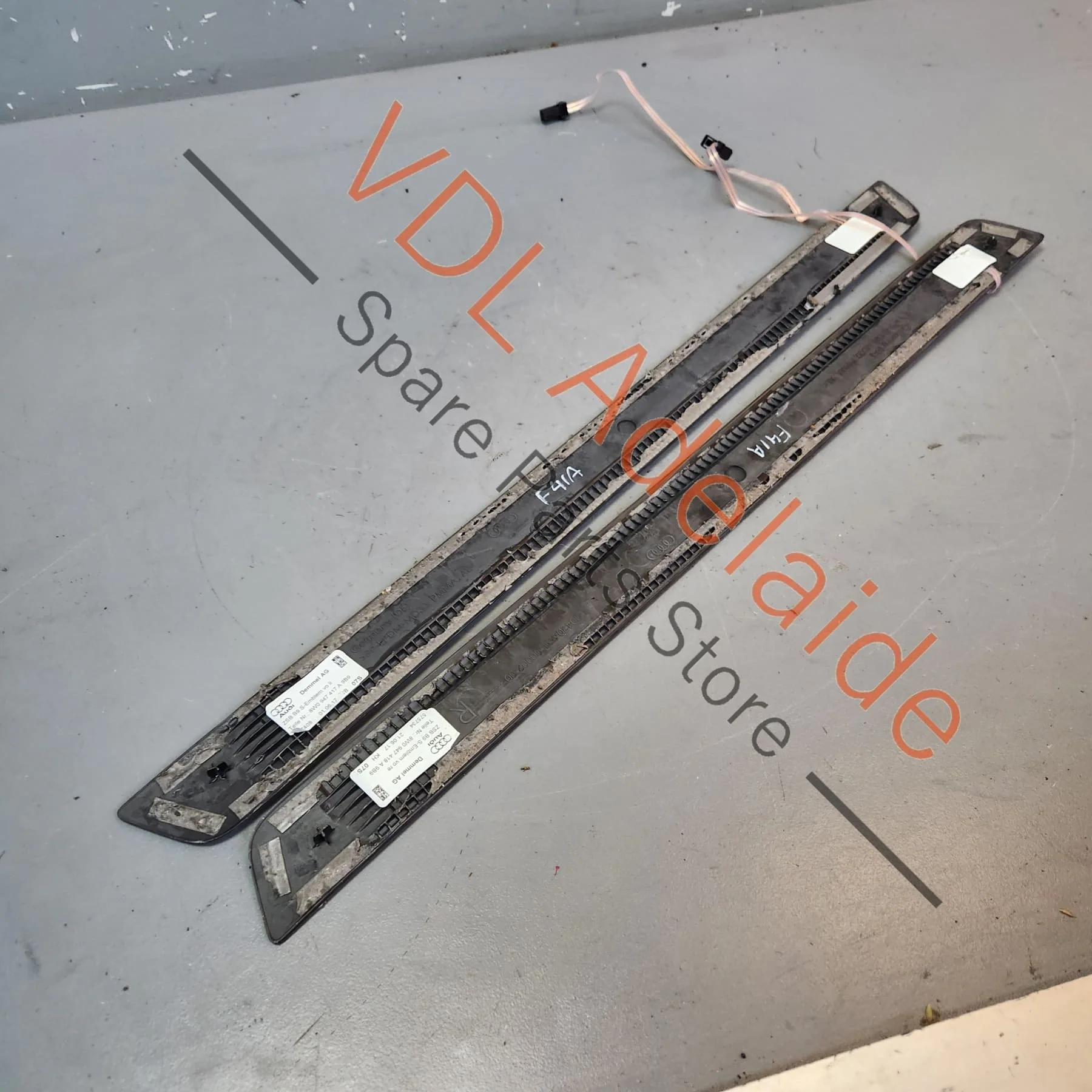 Audi S4 B9 Illuminated Sill Trim Door Entry Strip Pair L&R 8W0947417A 8W0947418A - Image 6