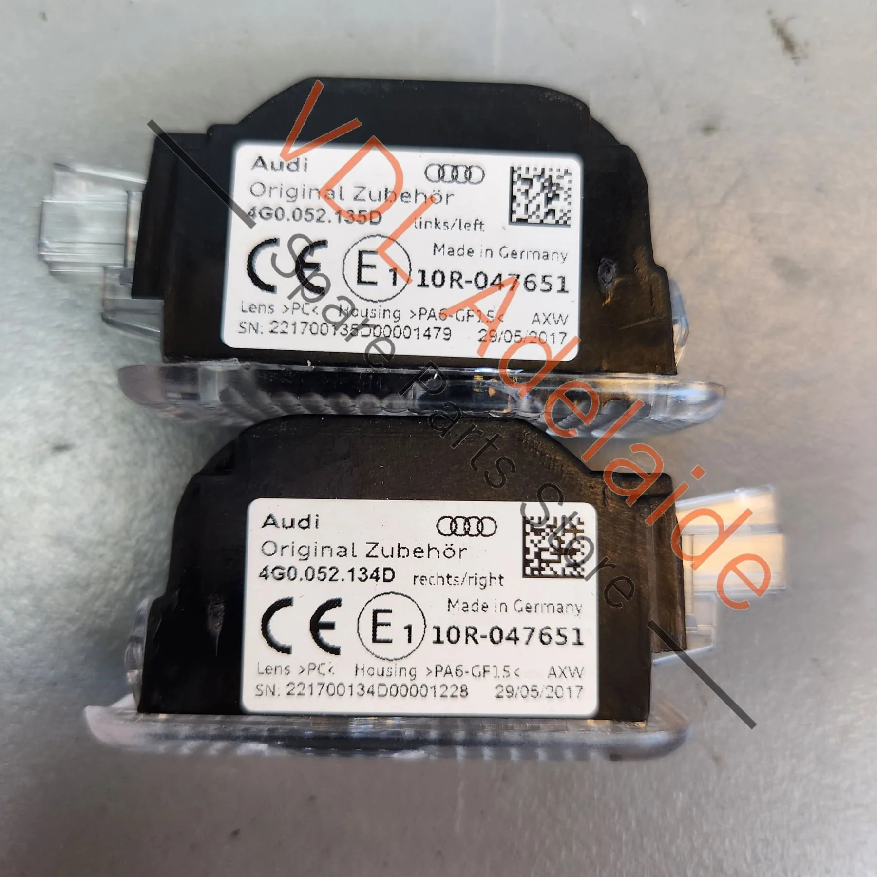Audi 4 Rings Projector Door Puddle Light Pair Left & Right Side 4G0052135D 4G0052136D - Image 7