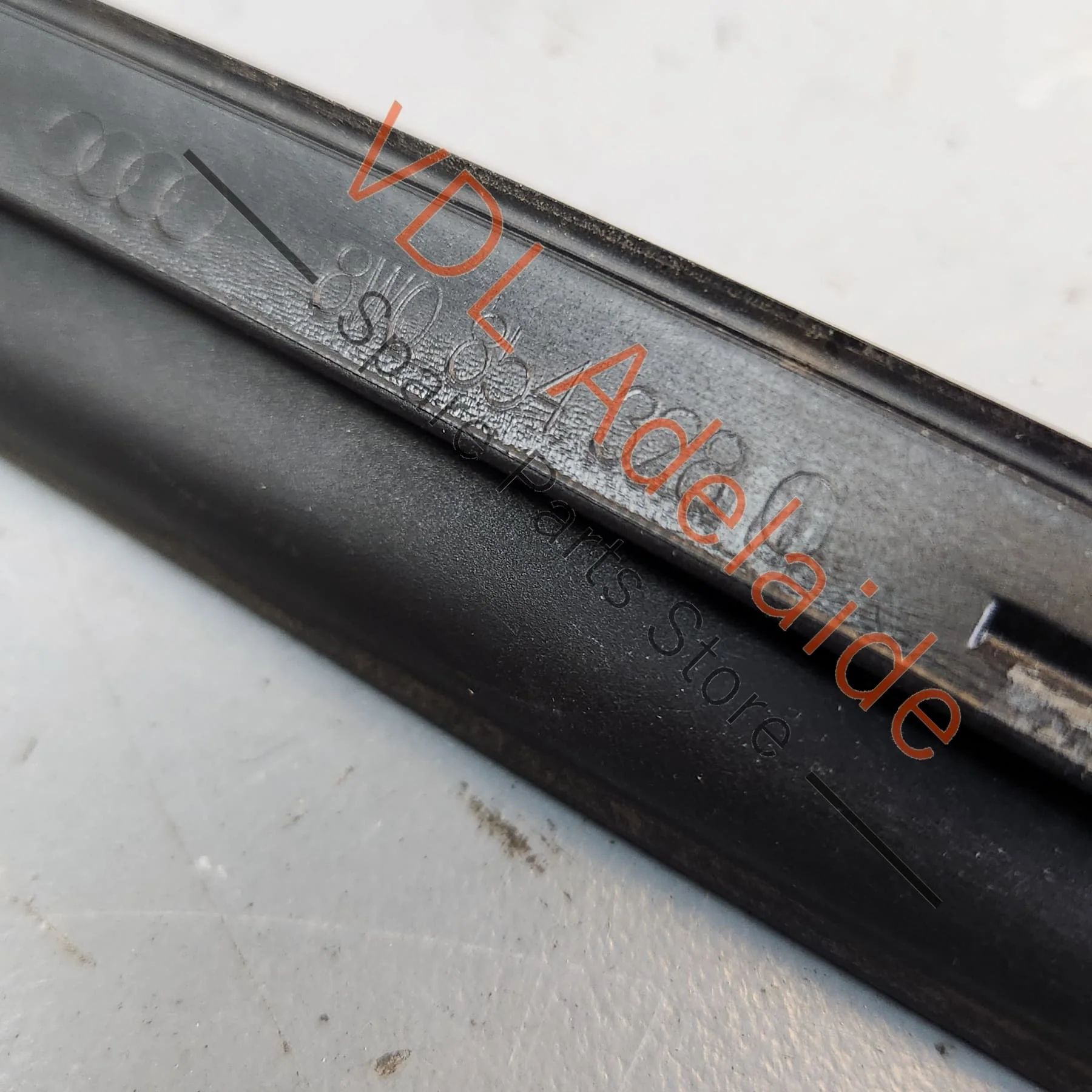 Audi A4 S4 RS4 Front Windscreen Water Deflector Strip Rubber Molding Right 8W0854328C 9B9 - Image 6