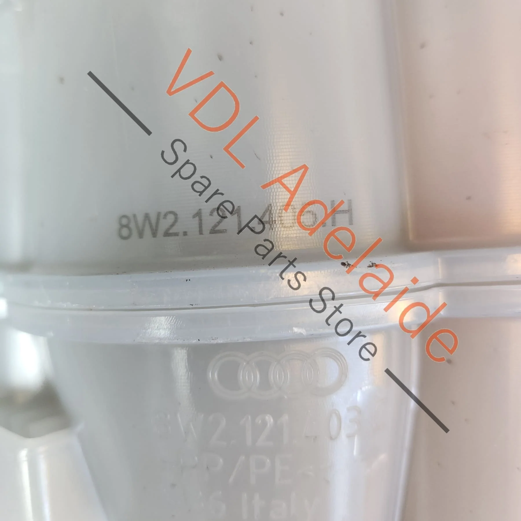 Audi A4 S4 Radiator Coolant Reservoir Tank w 1.6 BAR Cap 4M0121321K 8W2121405J - Image 6