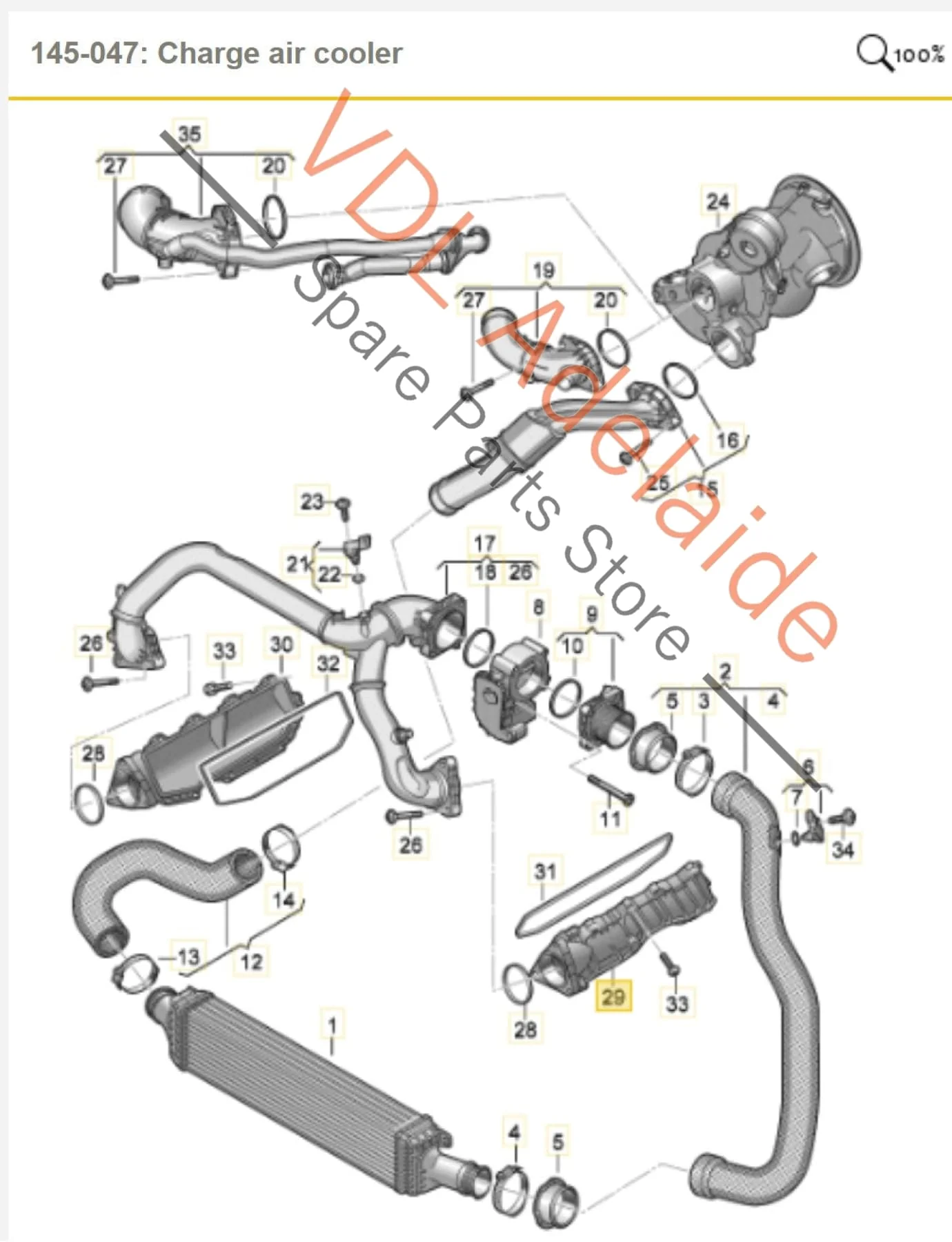 Audi S4 B9 V6 3.0L Engine Left Side Plastic Intake Manifold 06M133267P - Image 2