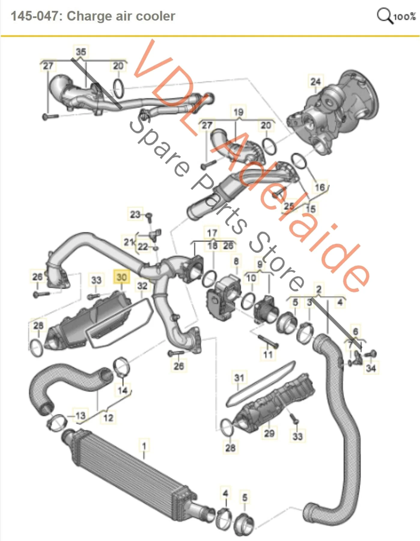 Audi S4 B9 V6 3.0L Engine Right Side Plastic Intake Manifold 06M133268P - Image 2