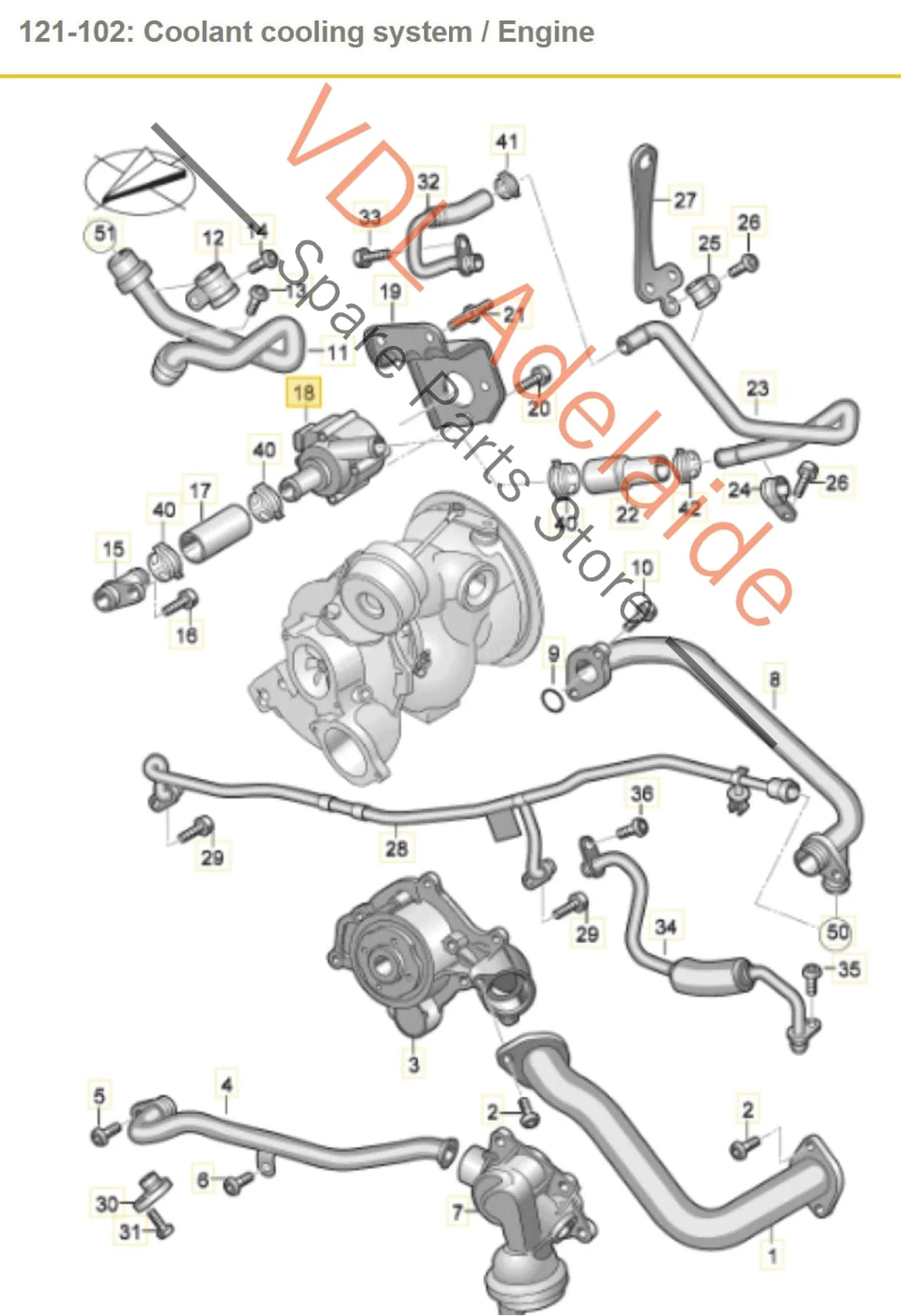 Audi S4 TFSI B9 Electric Water Coolant Aux Pump Auxiliary 06H121601M - Image 2