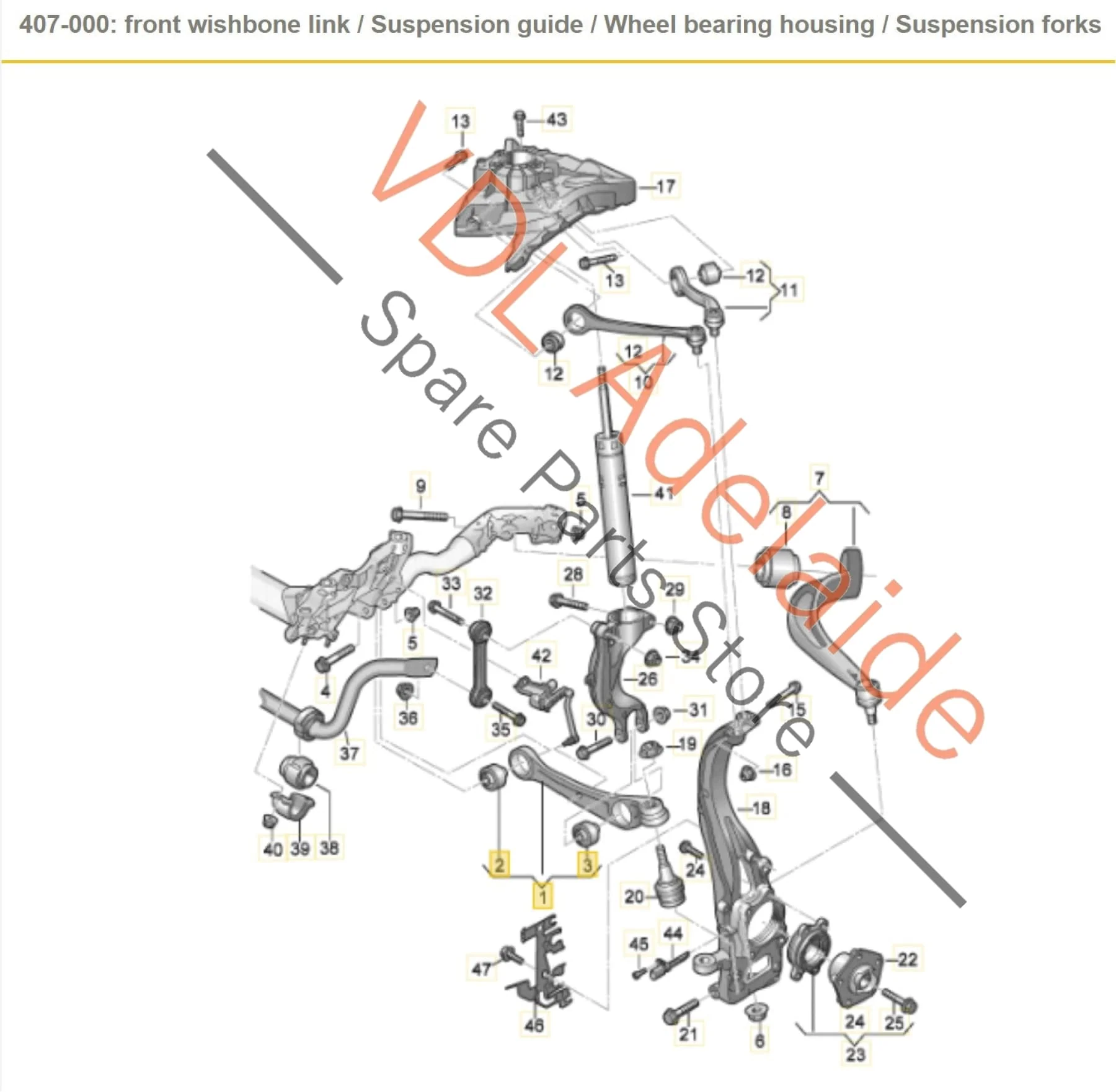 Audi A4 S4 Front Right Suspension Lower Wishbone Arm 8W0407156A 8W0407152D - Image 2