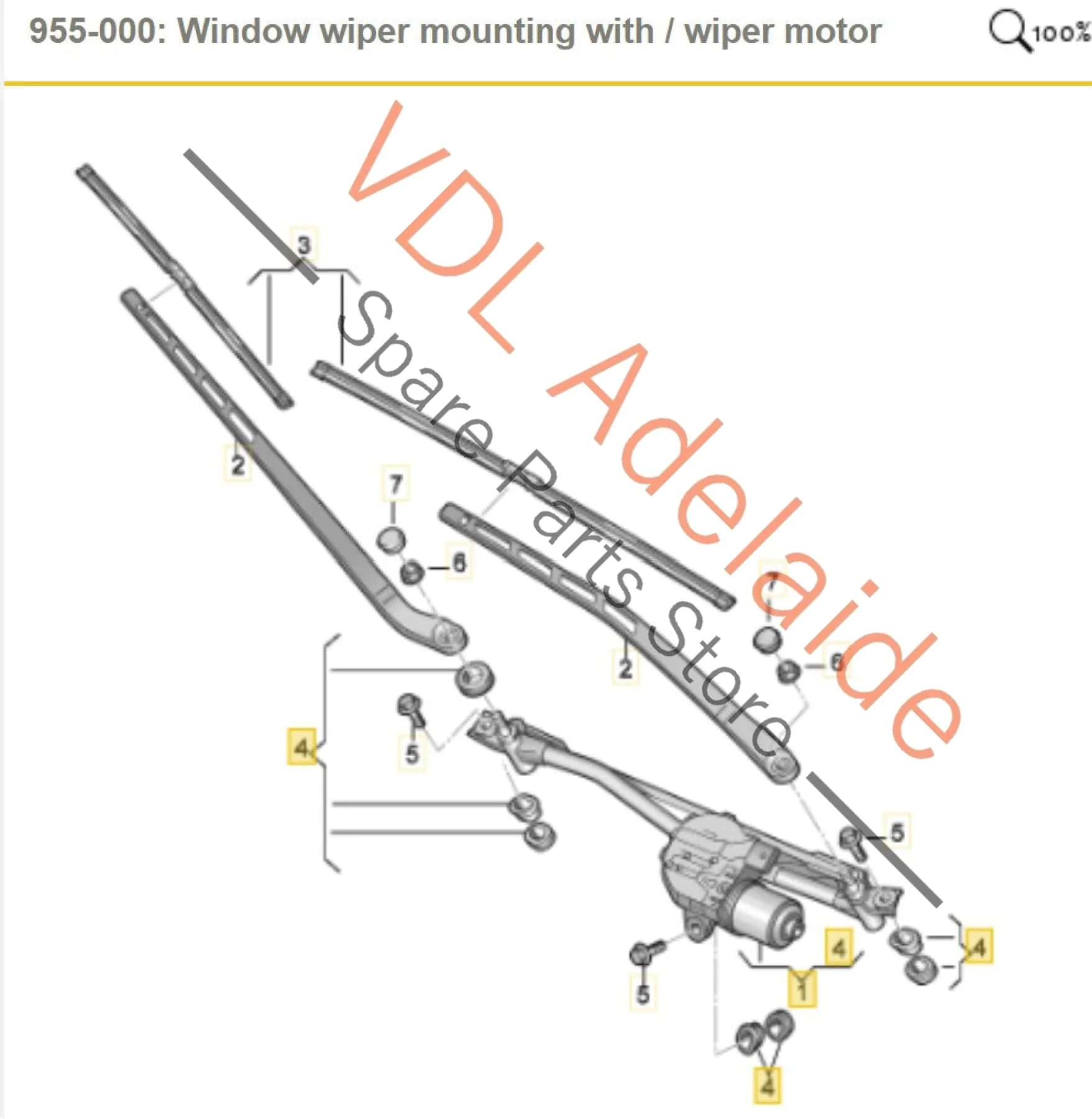 Audi A4 S4 RS4 B9 Front Windscreen Wiper Motor & Linkage 8W2955023A 8W2955023C for RHD - Image 2