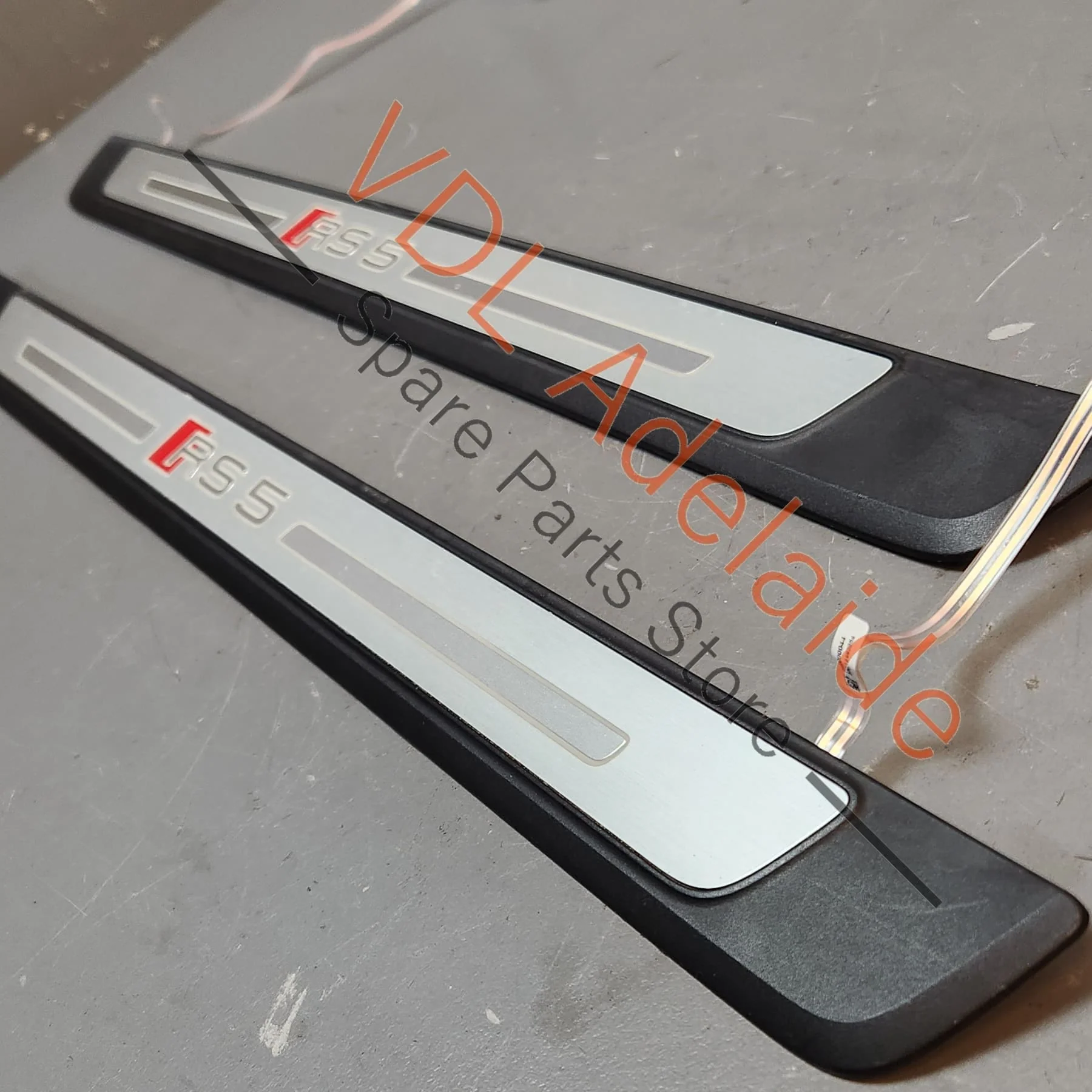Genuine Audi RS5 F5 B9 Front Illuminated Sill Trim Strips Left & Right 8W0947417C 9B9 8W0947418C 9B9 - Image 5