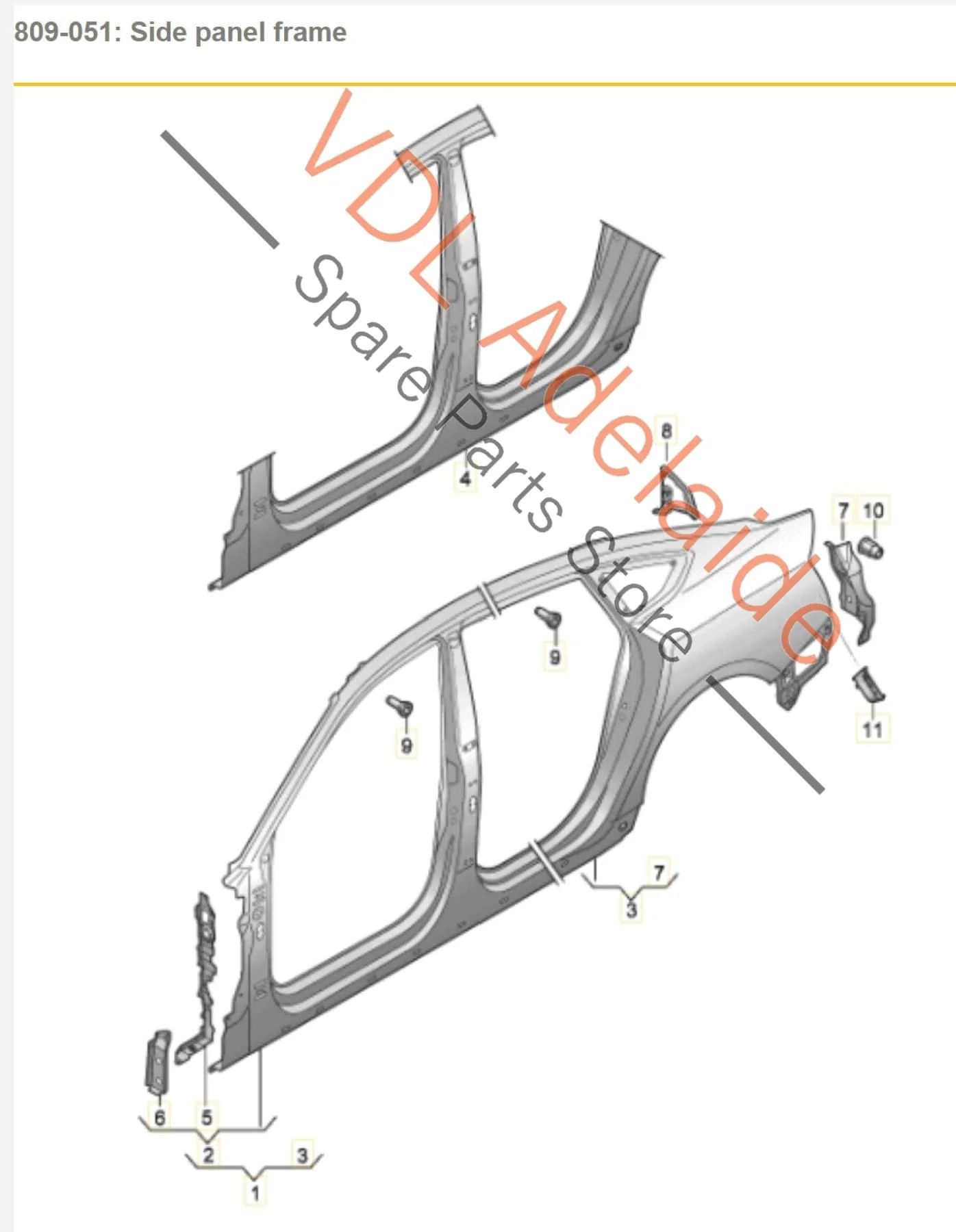 Audi RS5 F5 B9 Left Side Rear Quarter Panel Section Body Cut - Image 3