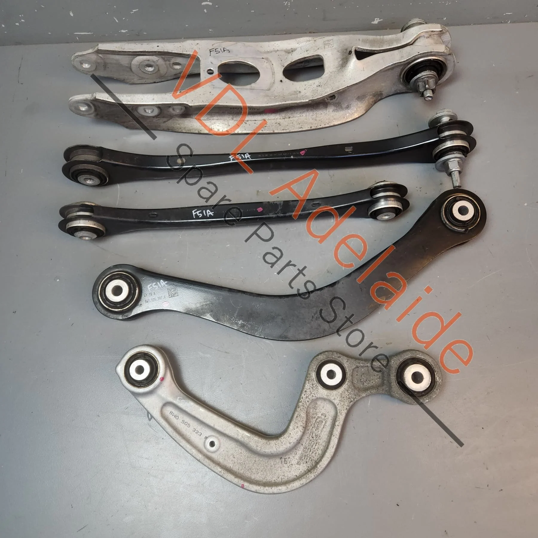 Audi RS5 F5 B9 Rear Left Suspension Control Arm Set Wishbone