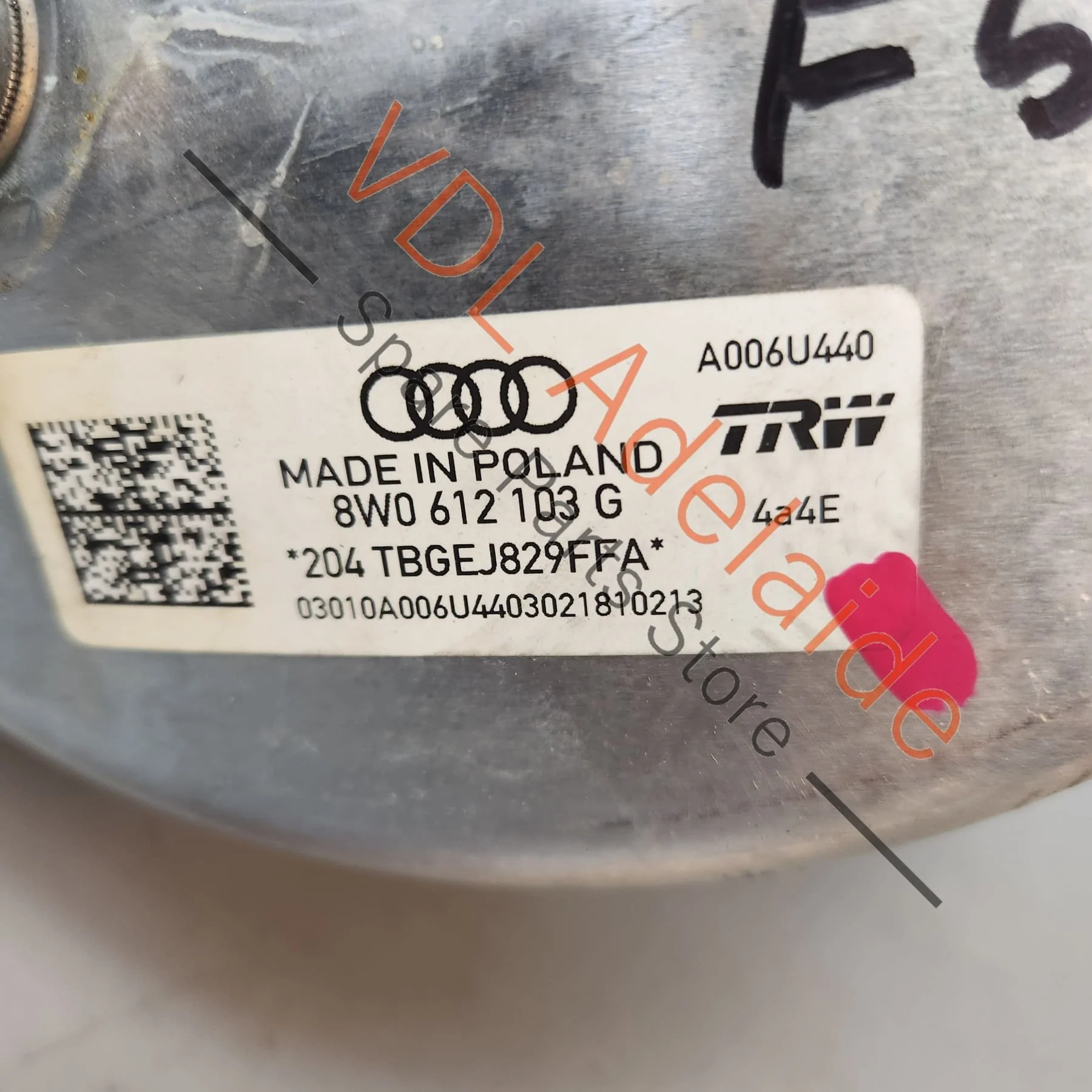 Audi 2017-2022 Brake Vacuum Servo Booster 8W0612107B 8W0612107C 8W0612103G - Image 2