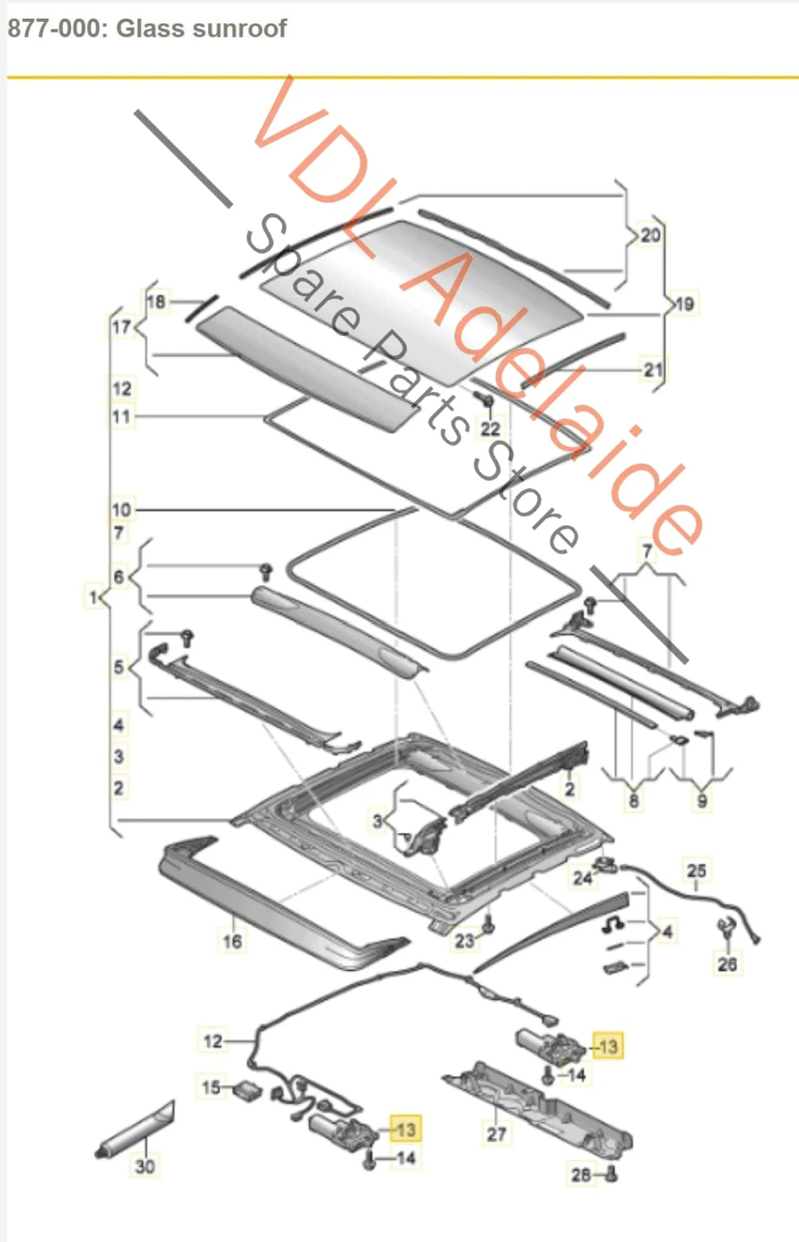 Audi RS5 F5 B9 Sliding Roof Sunroof Motor 4M0959591 - Image 2