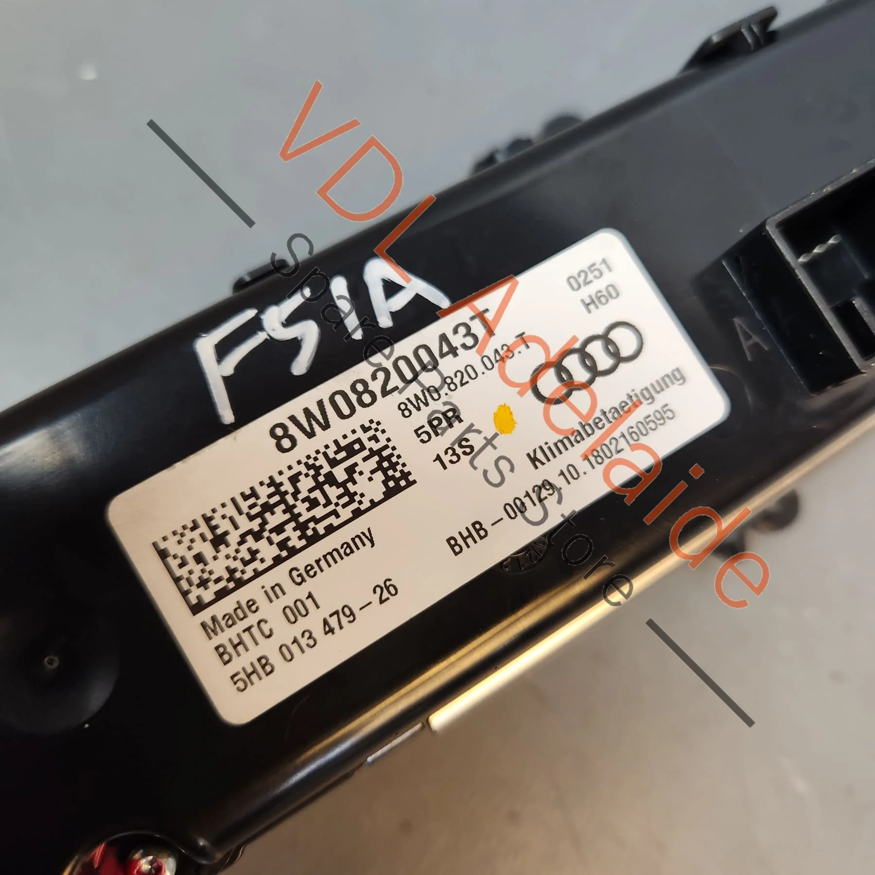 Audi RS5 F5 B9 Front Climate AC Control Switch 8W0820043T - Image 2