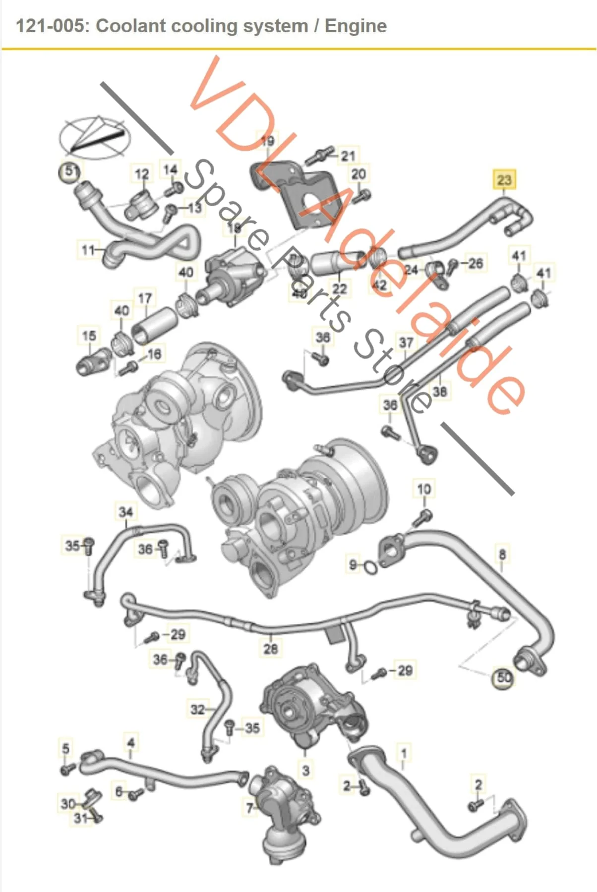 Audi RS4 RS5 Coolant Pipe 06M145121S - Image 2
