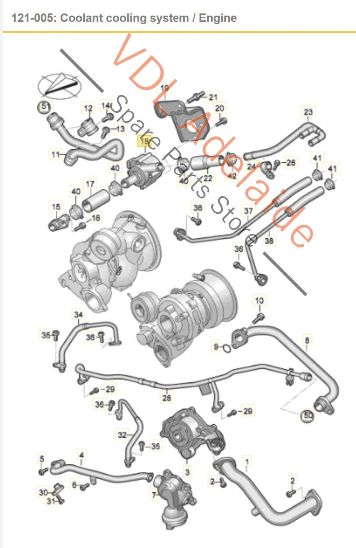 VW Audi Additional Coolant Pump 06H121601M - Image 3