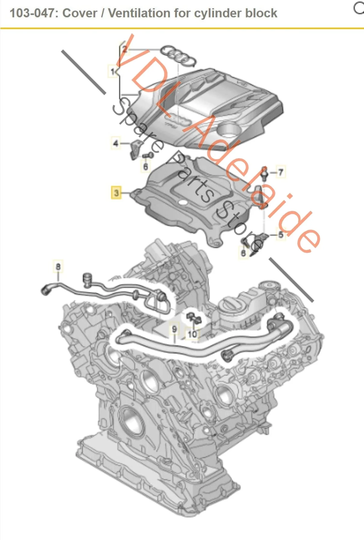 Audi RS4 RS5 2.9L Engine Top Turbo Turbocharger Cover Heat Shield 06M103097K - Image 2
