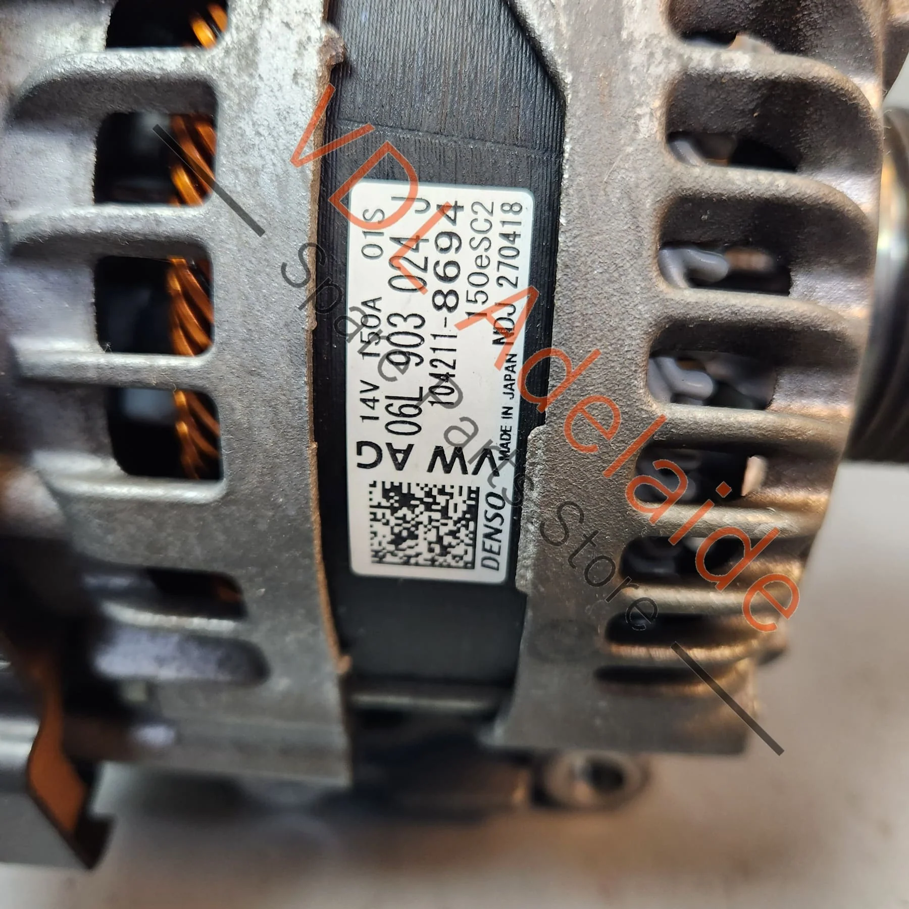 Audi Denso 150A Alternator 06L903024J - Image 4