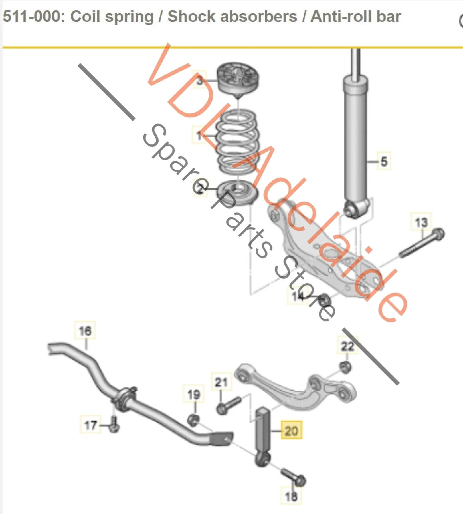 2x Audi A4 B9 A5 F5 Rear Swaybar Coupling Rod Linkages 8W0505465B - Image 2
