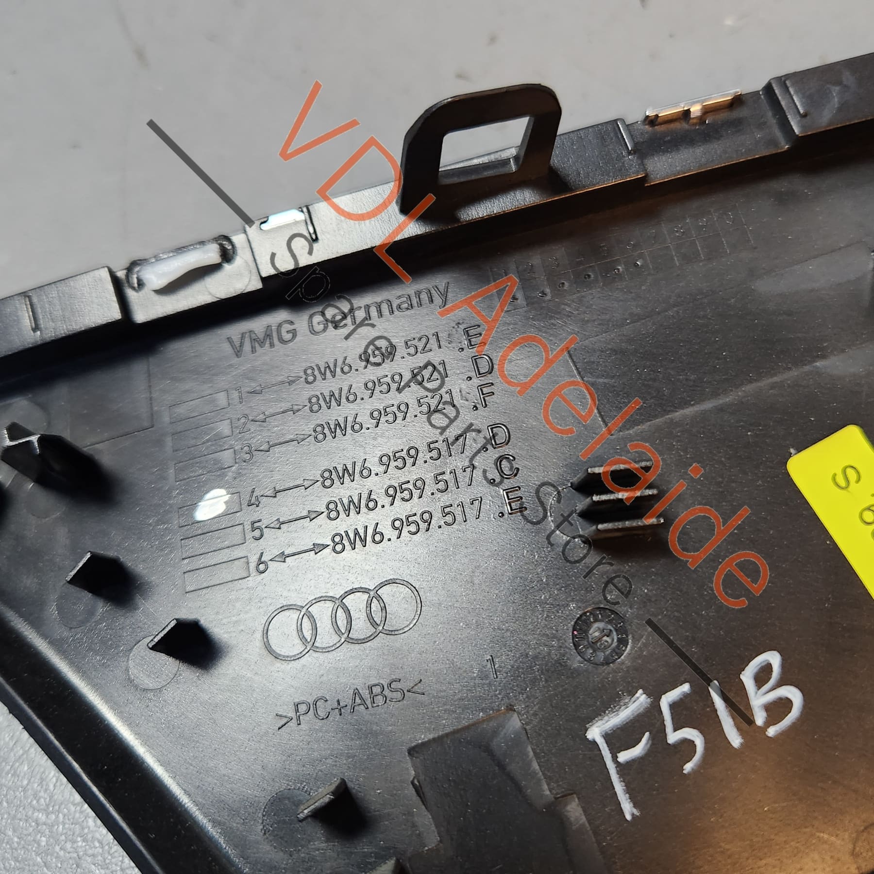 Audi A5 F5 Left Interior Door Lock Handle Switch Trim w Fibre Optic Light 8W6959517D - Image 3