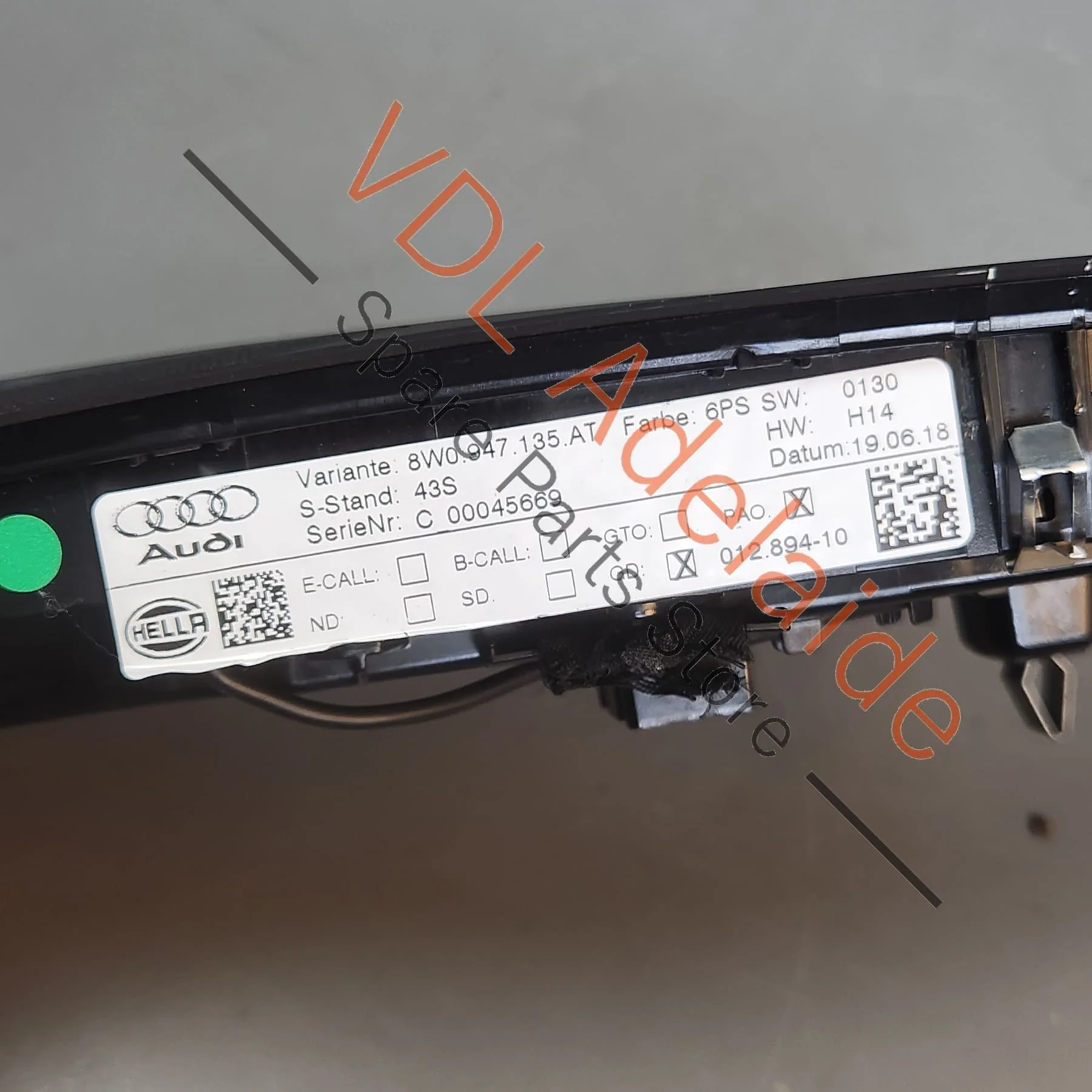 Audi A5 F5 Interior Dome Reading Light 8W0947135AT 6PS - Image 3