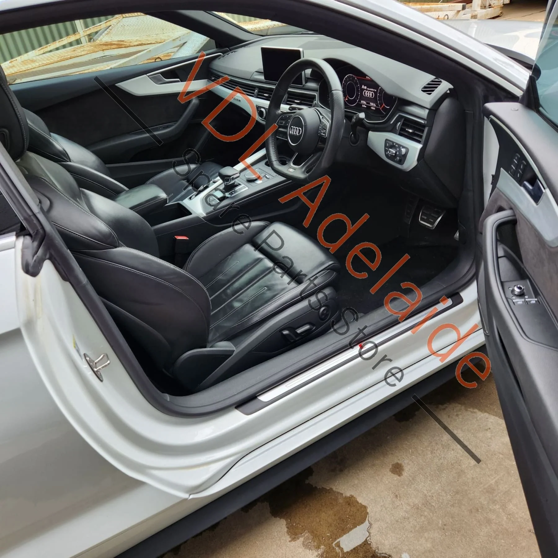 Audi A5 F5 Left Front Door Trim Insert Aluminium Brushed Silver 8W6867409Q 1NK - Image 3