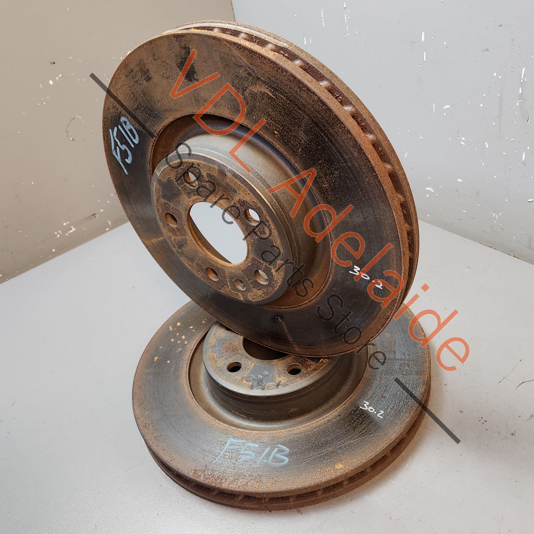 Audi A5 F5 Front Vented Brake Disc Rotor Rotors 338m x 30mm - Image 2