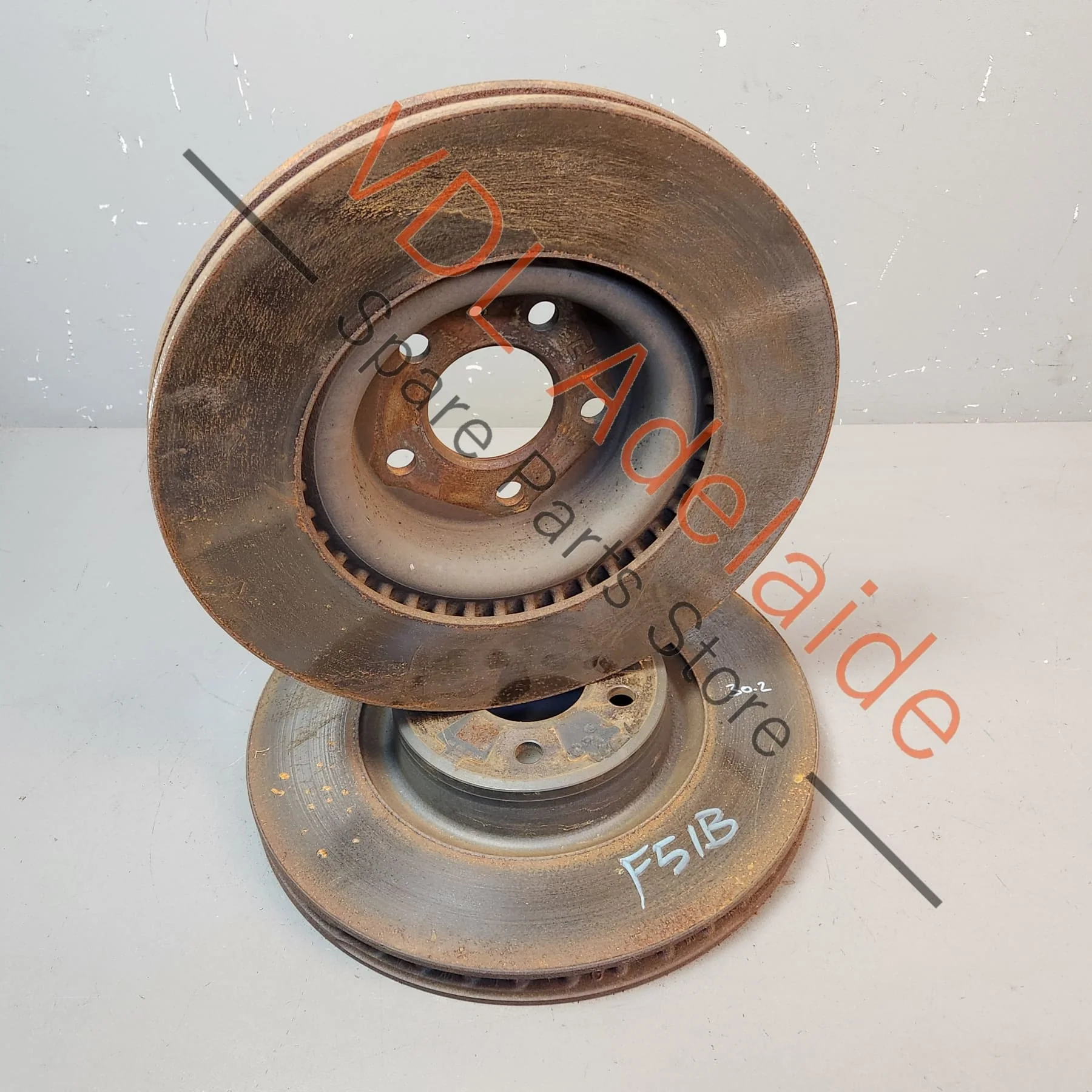 Audi A5 F5 Front Vented Brake Disc Rotor Rotors 338m x 30mm - Image 3