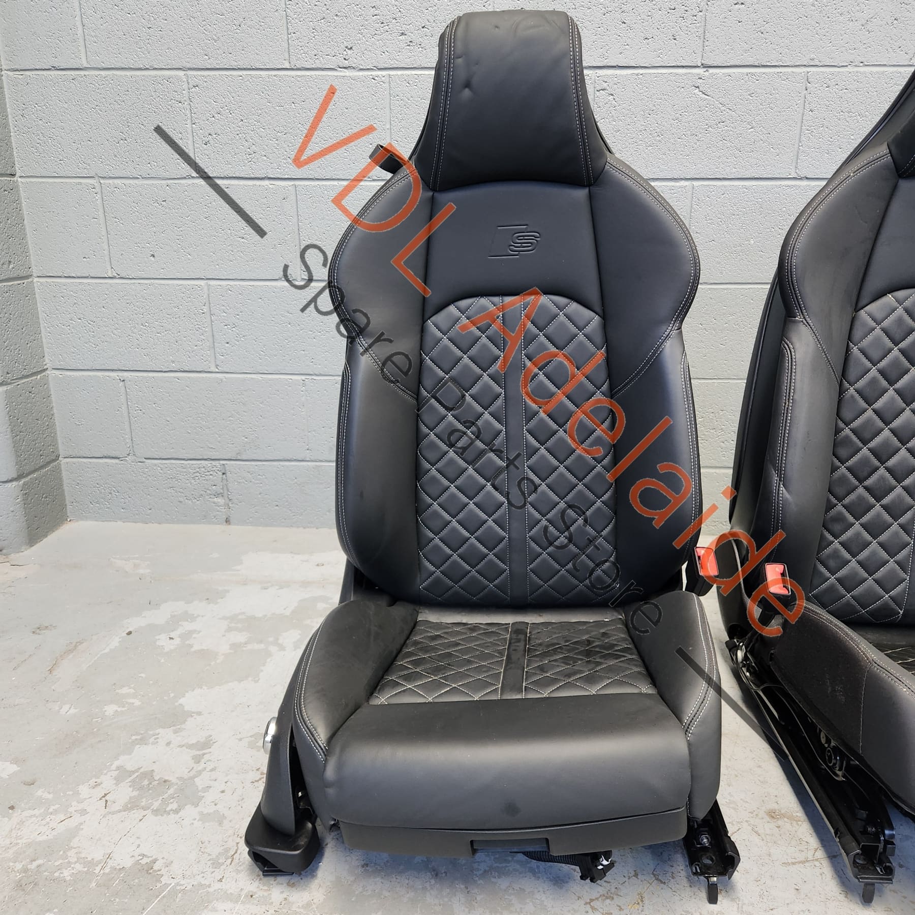 Audi S5 B9 B9.5 Pair of Front Seats Diamond Stitch Leather GRADE 2 - Image 3